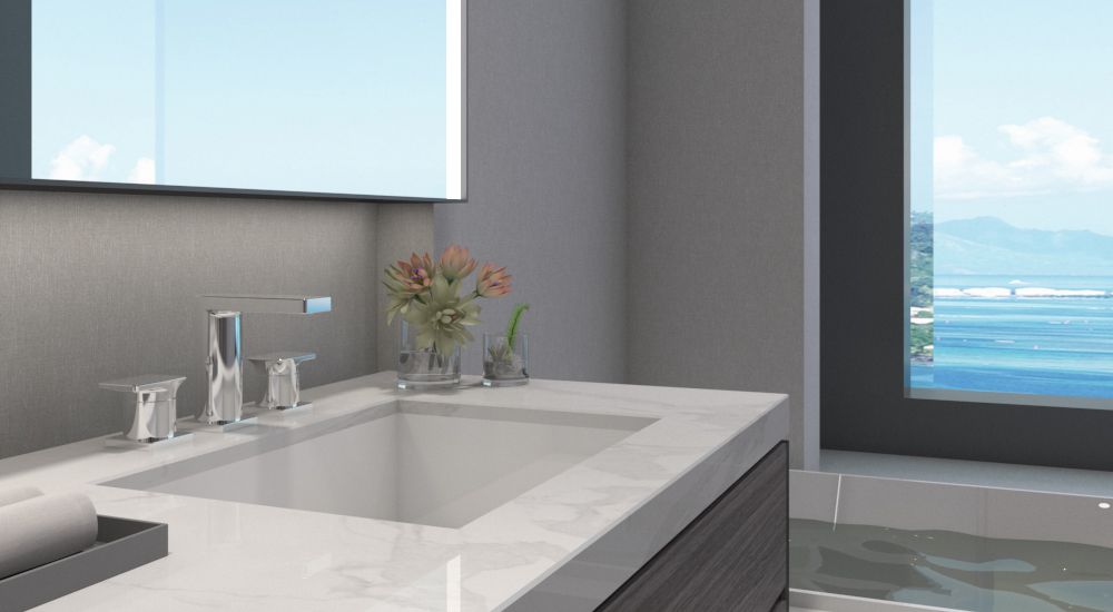 Repost @in2aqua_na Transform your #bathroom into a serene oasis with in2aqua's #stylish and functional faucets. Pictured here is the #in2aqua #Strata X Widespread in our chrome finish with limited lifetime #warranty. #luxurybathrooms