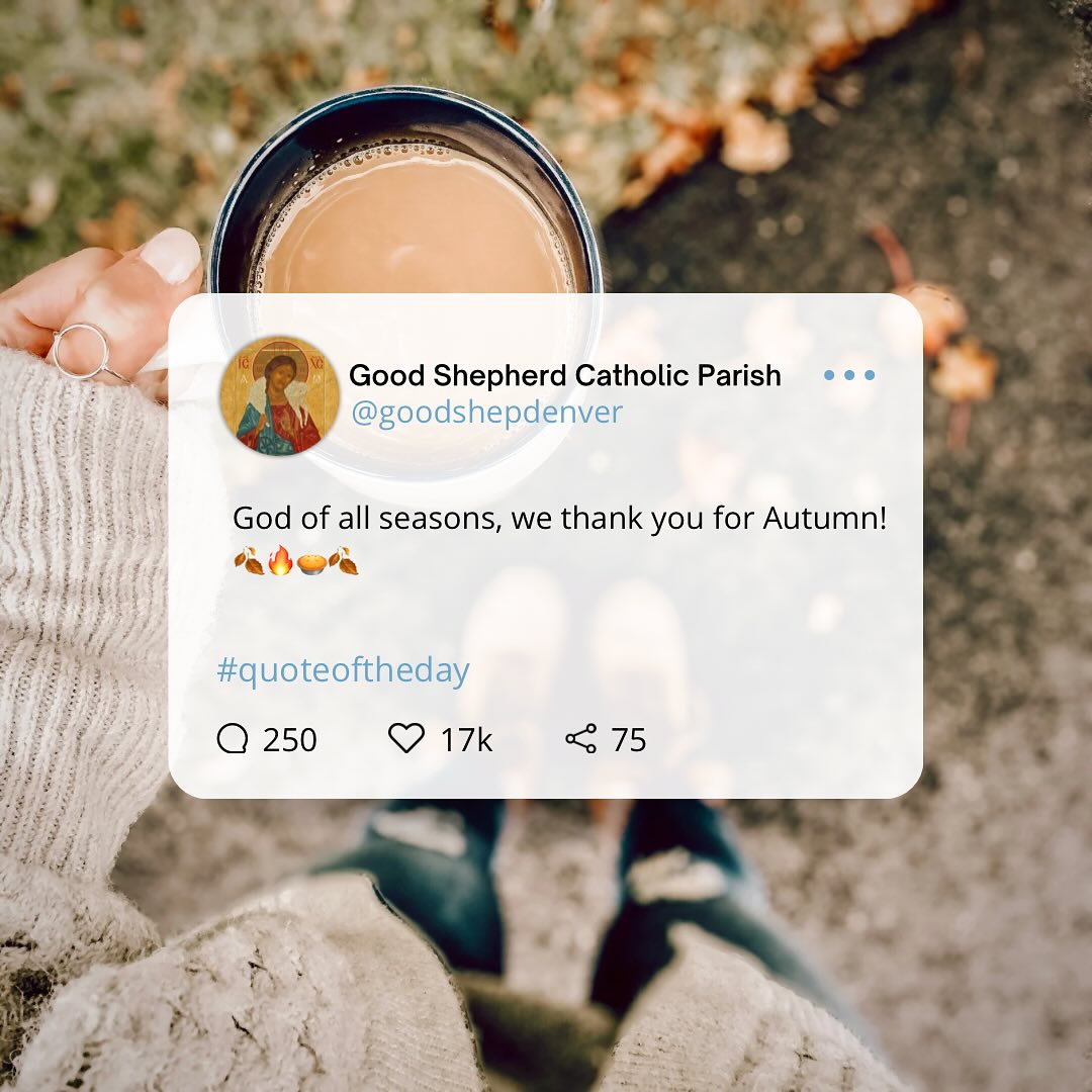 ?God of all seasons, we thank you for Autumn ?