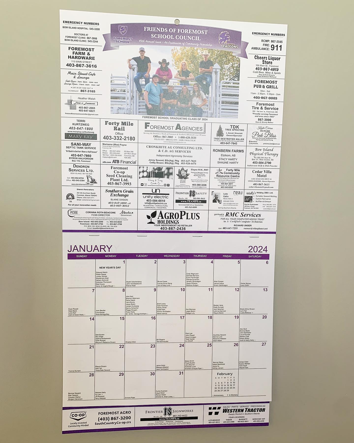 Custom Design & Printing
-
Have you snagged your community calendar yet? This was a fun project in support of the Foremost School Graduation Class. I got to re-create their community calendar with SO many birthdays and special dates. It’s a great way to celebrate everyone in the community.
Calendars sold go towards the students! So make sure you pick one up. You can find them for sale at the Foremost School Office, the Foremost Civic Centre and a few local places around town.
@foremostschool #community #customdesign #calendar #supportlocal #supportthestudents #graphicdesign #randellnicoledesigns