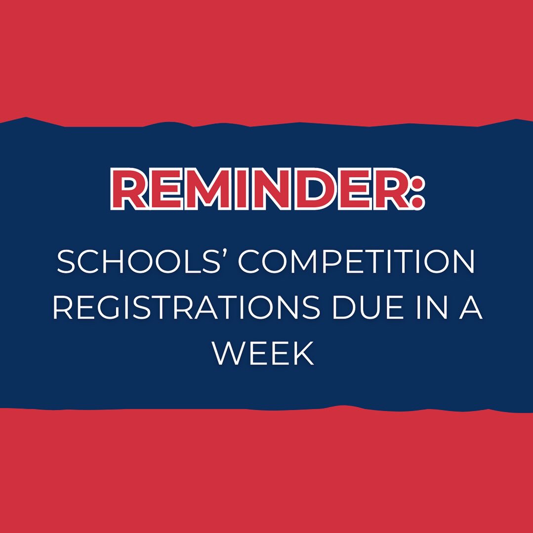 ATTN ALL DEBATERS AND SCHOOLS:
Registrations for the 2024 Schools’ Competition close in one week (Friday the 8th of March). Don’t miss out on the chance to compete! Grab your friends and speak to your school’s debating coordinator today.
If your school is interested in competing, access our registration form through this link: https://www.sada.org.au/competition-registration-form
For any questions about registration, please email: schoolsca@gmail.com
#SADA #Debating #SADebating