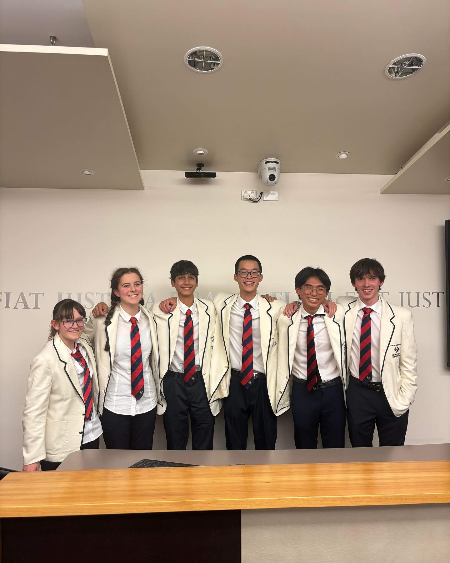 With less than a week until the National Schools’ Debating Championship, to be held in Adelaide, yesterday the South Australian State Team held its annual send-off debate on the topic “that, rather than direct interference, foreign governments should give support to domestic popular uprisings in dictatorial nations.”
The SADA congratulates the following students on their selection to the State Team and wishes them the best of luck next week:
Grace Collins (Loreto College)
Sokun Flinders Thorn (Norwood International High School)
Nicholas Henchliffe (Prince Alfred College)
Thomas Henchliffe (Prince Alfred College)
Alexander Koh (St Peter’s College)
Jack Pillay (St Peter’s College)
Isabella Teague (Seymour College)
The SADA extends its thanks to the team’s coaches: Evelyn Vincin-Walker, Shiva Mukherjee and Kyan Jenkins. A huge thank you must also go to the University of Adelaide for providing the debate venue and to St Peter’s College for allowing the team to train at their campus.
#SADA #SADebating #NSDC