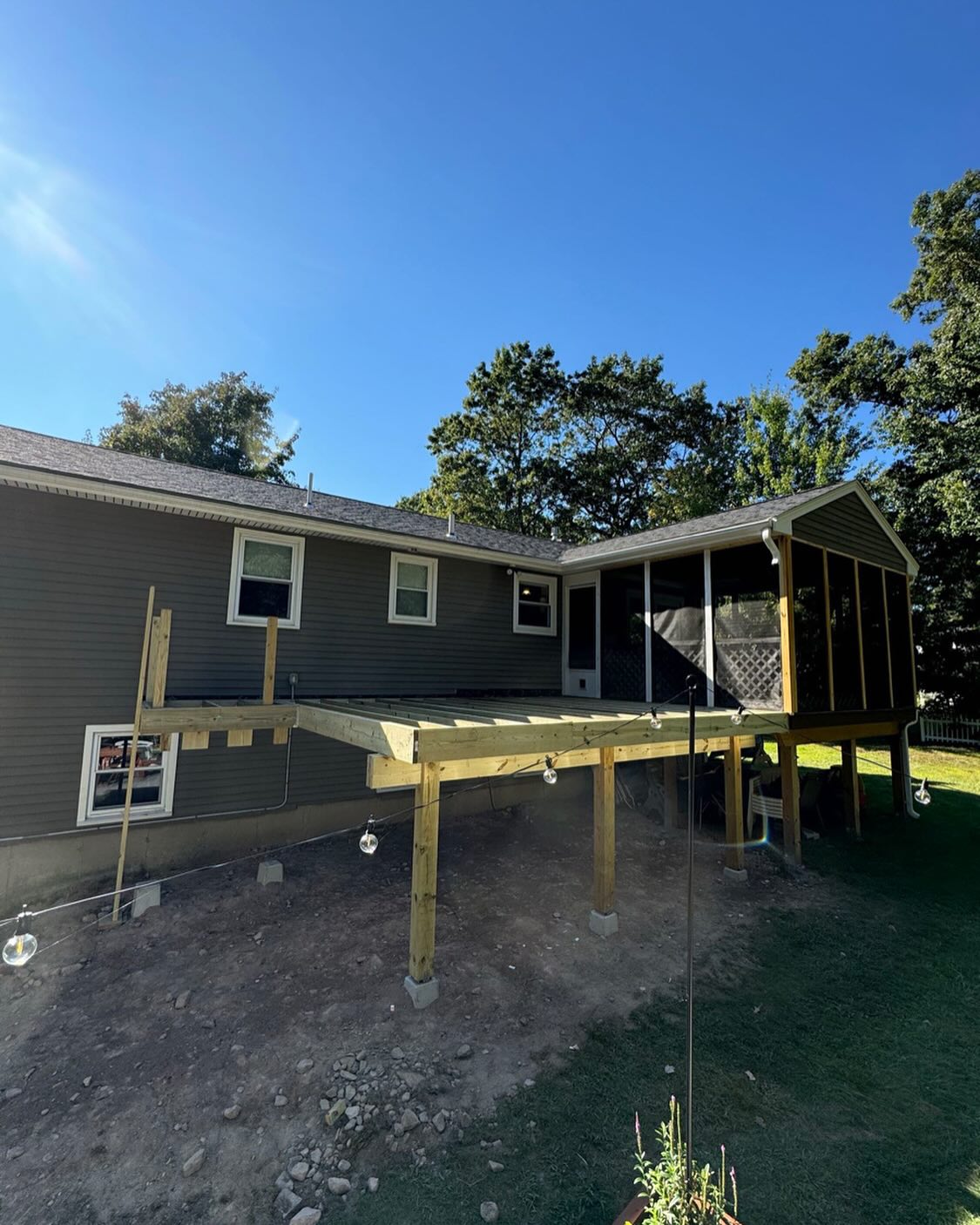 Perfect weather this week to build a deck!