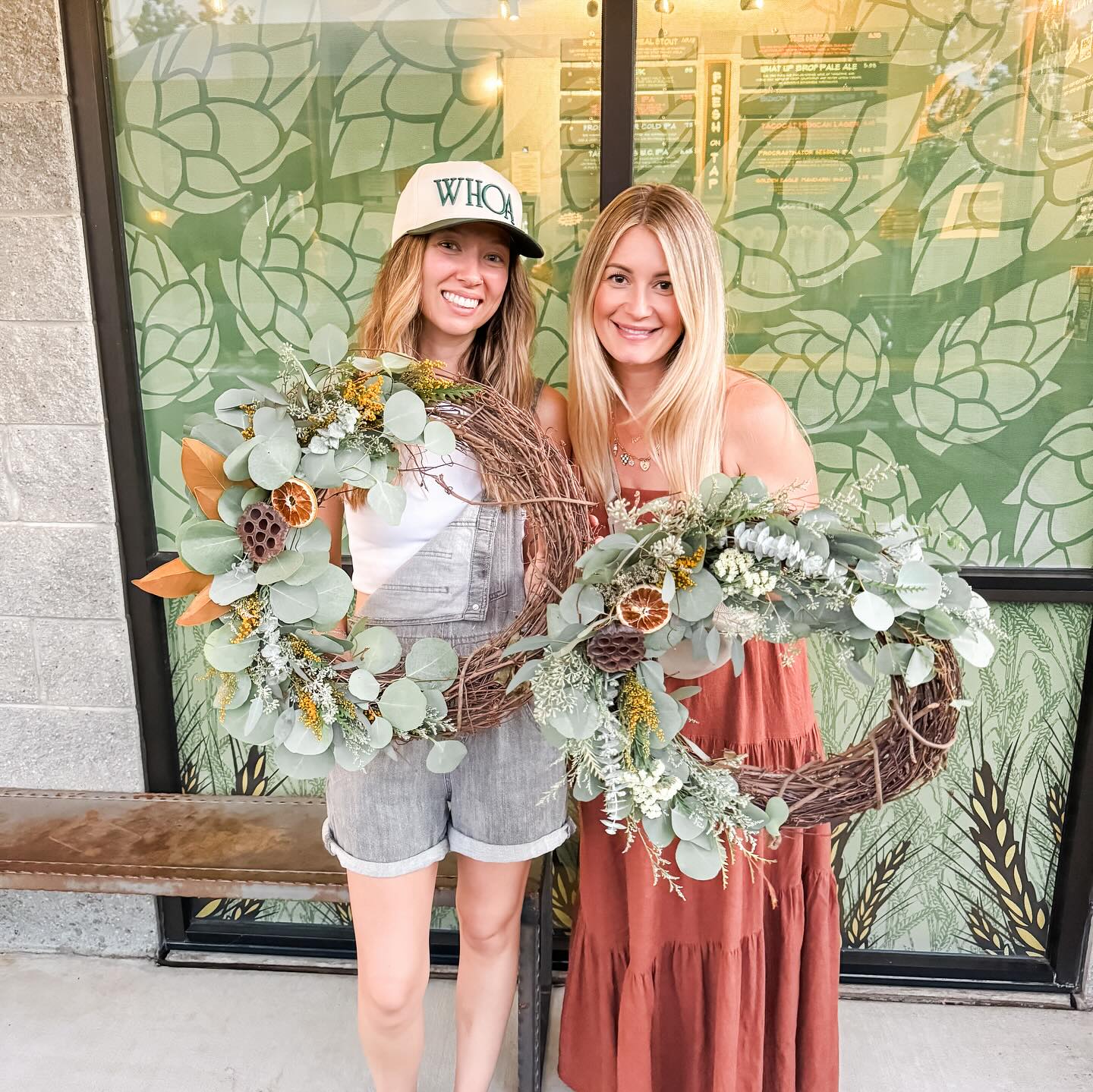We had a great group of ladies join us @loomisbasinbrewingco for fall wreath making! We will be back there 10/8 for succulent pumpkins! 🍺