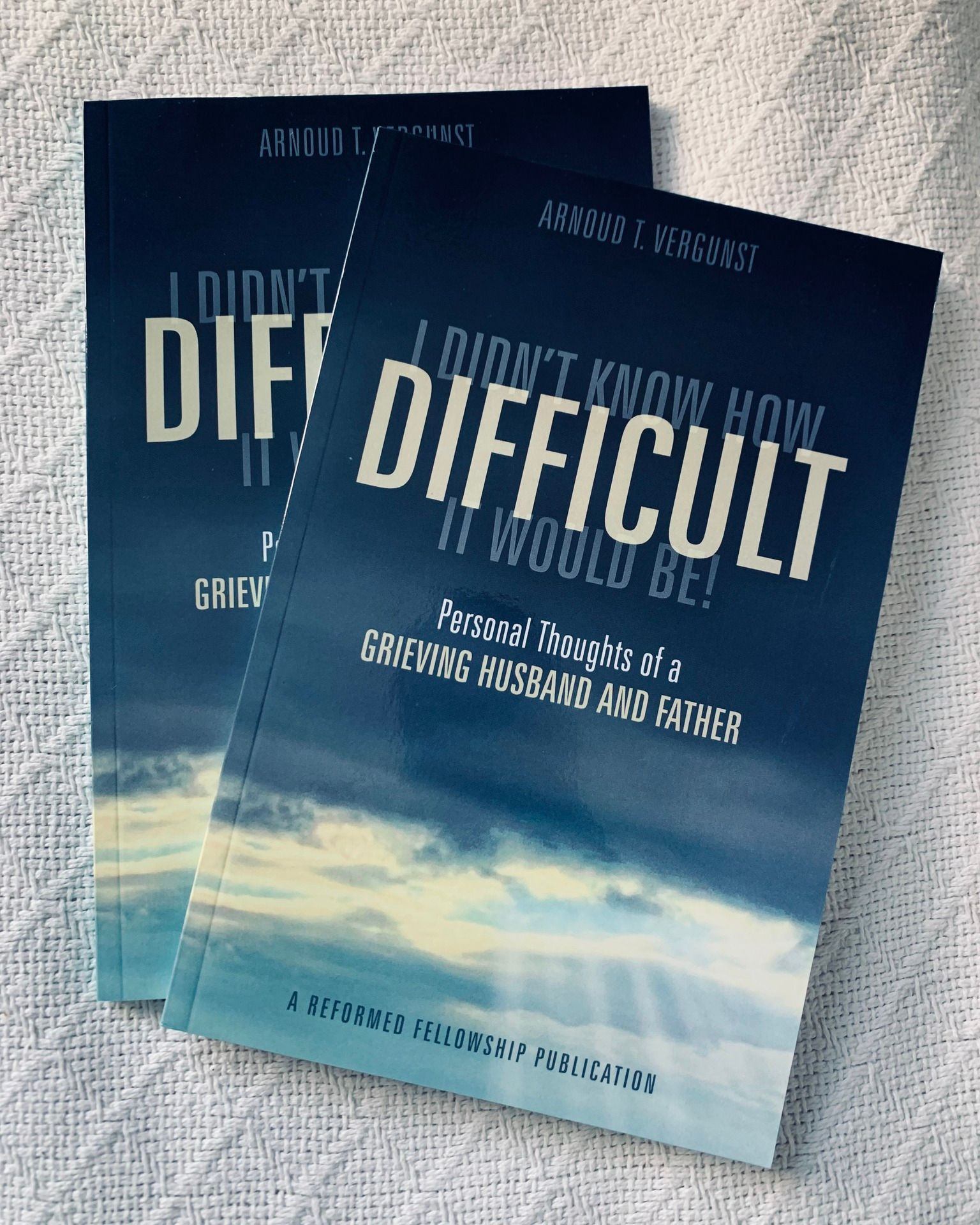 I Didn't Know How Difficult It Would Be - Personal Thoughts of a Grieving Husband And Father
"In this easy-to-read, down-to-earth autobiographical book, Arnoud Vergunst makes himself vulnerable as he talks from his mind, heart, emotions, and affections about the loss of a dear helpmeet. All along the way, he is providing scores of scriptural, experiential, and practical tips and helps to the grieving. This book doesn’t pretend to have all the answers (what book does?), but it is so real, so personal, so suggestive, that I am confident that it will be a huge boon to any Christian who is sorely missing a beloved spouse. Highly recommended!"
—Dr. Joel R. Beeke
President, Puritan Reformed Theological Seminary, Grand Rapids, Michigan
#reformedfellowship