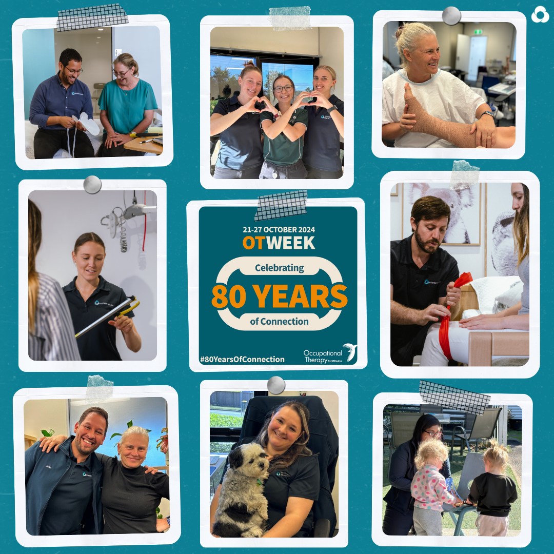 ? Happy OT Week 2024! ?
This year’s theme, “Celebrating 80 years of Connection,” highlights the profound impact OTs have had on health and wellbeing over the decades.
Our team is passionate about empowering individuals to live life to the fullest. Whether it’s helping someone regain independence, guiding them through recovery, or supporting them in achieving their goals, we are honoured to be part of their journey every day. ?
Join us in recognising the essential role OTs play in enhancing lives and fostering community. ?
Happy OT Week from all of us at Intrinsic Health! ? Stay tuned throughout the week to hear inspiring stories from our amazing OTs.
#OTWeek2024 #OccupationalTherapy #IntrinsicHealthGroup #Empowerment #HealthAndWellbeing #80yearsofconnection @otaust