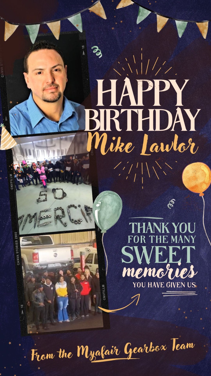 Happy Birthday, Mike! ? Today, we celebrate not just your birthday, but also the incredible person you are. Your dedication, hard work, and enthusiasm have been a driving force behind the success of the Mayfair Gearbox team. You've inspired us all to push the boundaries and strive for excellence in everything we do. On this special day, we want to take a moment to express our gratitude and appreciation for all that you've done. The entire team wishes you a day filled with happiness, laughter, and all the things that bring you joy. May the year ahead be full of continued success, new opportunities, and exciting adventures. Here's to you, Mike! ? #ShiftingGears #MayfairGearboxCelebrates