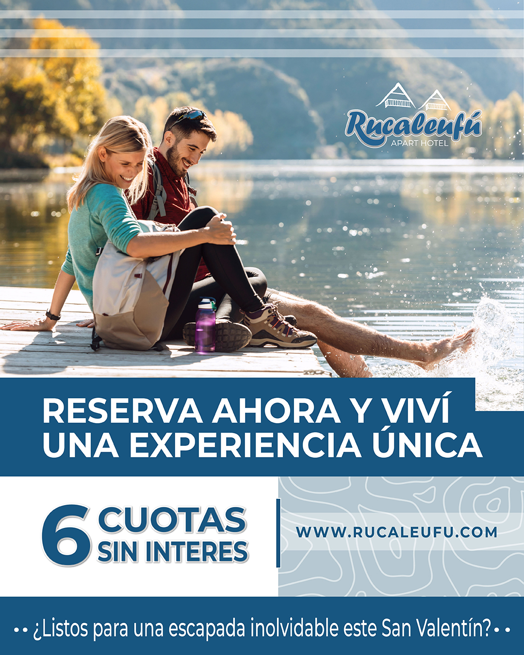 ¡Reservá Ahora y Viví una Experiencia Inigualable en Rucaleufú Apart Hotel! ?✨
? 6 Cuotas Sin Interés: Pagá tu estadía en 6 cuotas, ¡sin interés y sin sorpresas!
No te pierdas la oportunidad de disfrutar momentos únicos. Reservá ahora y dejános ser parte de tus mejores recuerdos. ?☀️
? www.rucaleufu.com
? Reservas: https://hotels.cloudbeds.com/reservation/KaGjRO
?WhatsApp: https://wa.me/5492972531111