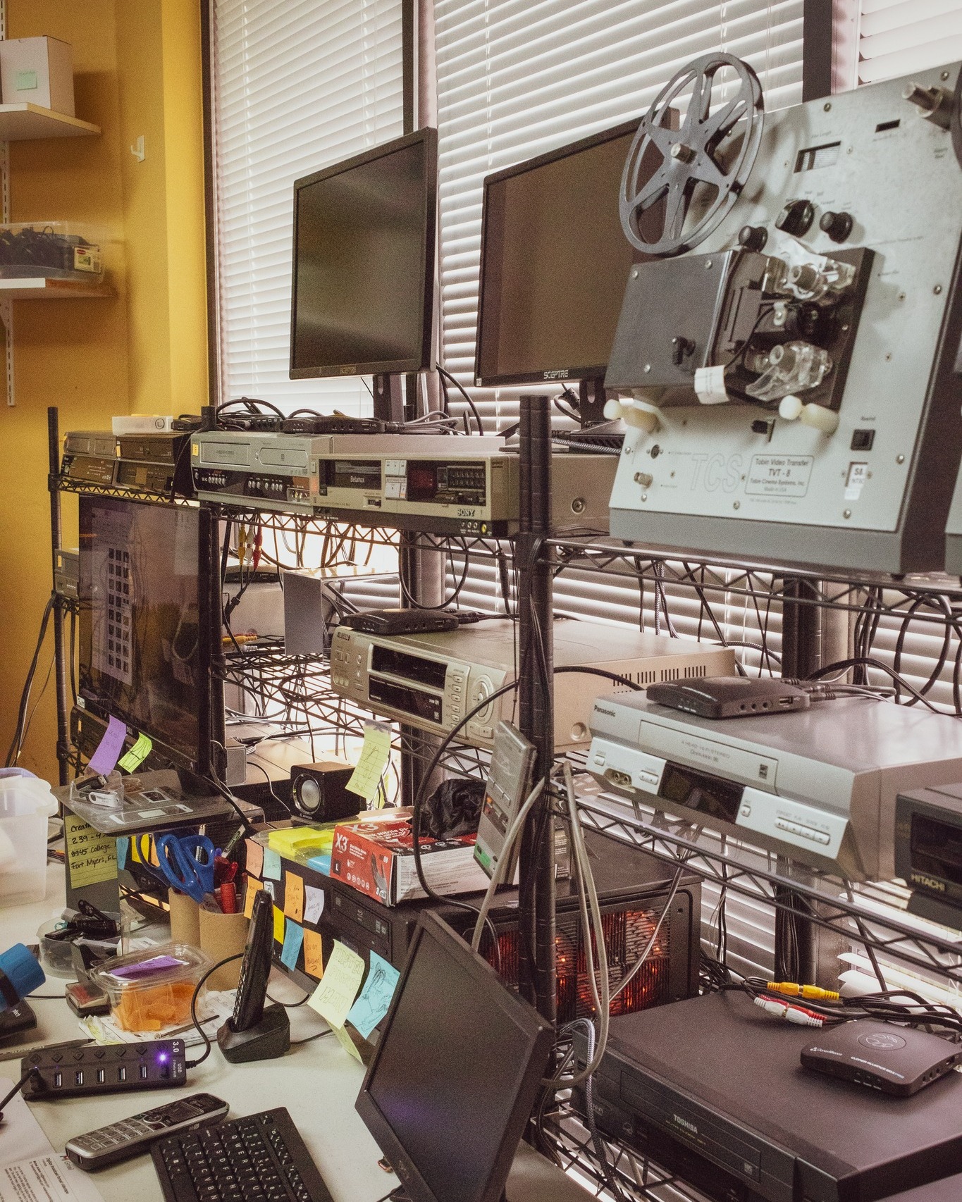 Here is a peak at our Video Transfer Tech's Station! ???
Our lab is set up to provide the highest quality results for your memories, from the classic film reels to VHS, lets update those precious family moments to a DVD/USB.
Call us for more information 239-433-4676
#creativephoto #swfl #localbusiness #photolab #videotransfer #videoservices