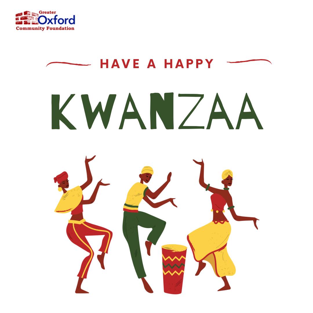 The Greater Oxford Community Foundation wishes you a happy Kwanzaa! ❤️
#pavingtheway #grantmaking4good #givewhereyoulive #greateroxfordcommunityfoundation