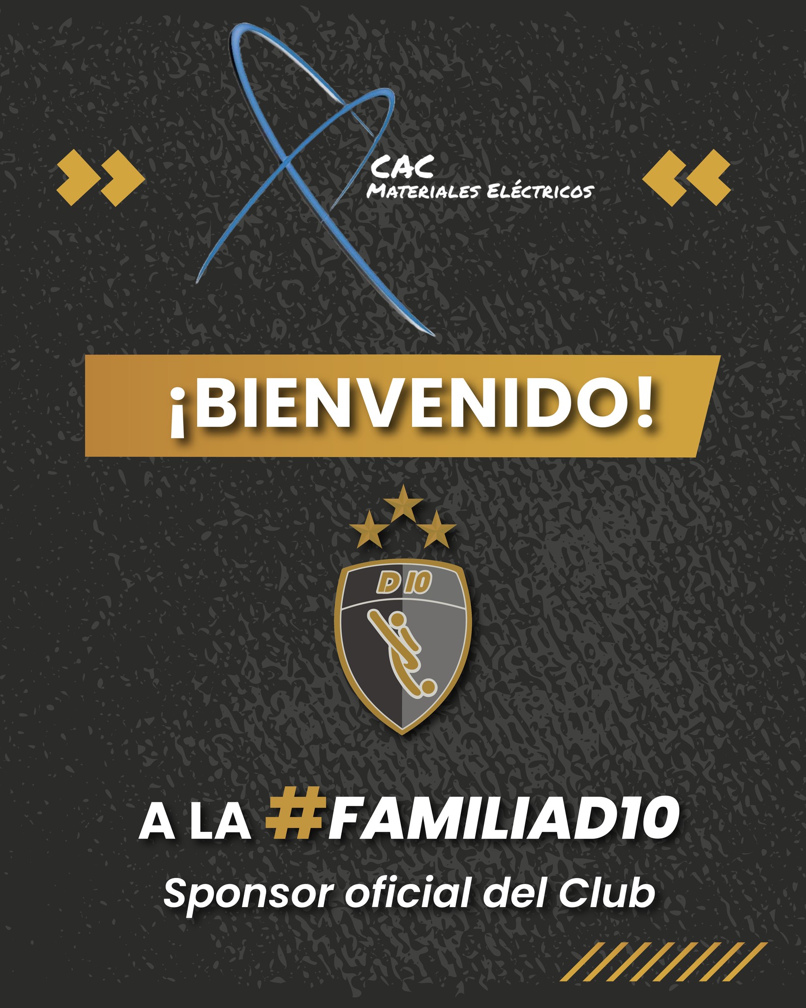 ¡La #FAMILIAD10 sigue creciendo! ¡Bienvenido @cacmaterialeselectricos! ?⚡?
?Saludamos al nuevo SPONSOR OFICIAL del Club?, distribuidora mayorista y minorista de materiales eléctricos ubicada en?San Andrés.
??¡Gracias por sumarse y acompañarnos!
➡️Seguilos en su cuenta de Instagram @cacmaterialeselectricos y conocé todos los productos de su tienda en https://cac-me.com/
D10 Football Club
#MásQueFútbol
#D10FC #sponsorsD10 #sponsors #sponsorsfutbol #masquefutbol #futbol #futbolinfantil #soccer #futbolfemenino #futbolsenior #academiadefutbol #socceracademy #socceracademykids #socceracademyfc #d10football #d10footballclub #entrenamientoprofesional #afa #futboldeprimera #pilar #futbolpilar
@empanadas.morita @sportlyon_ind @lyonoficial.ok @360player @menottiescuela @paramedic.arg @coerverargentina @expimled
@bagunza.shoes @assistotuviaje @telviso.ar @somos.imowi @protegran_arg @ch1_sports @elparmegiano @cacmaterialeselectricos