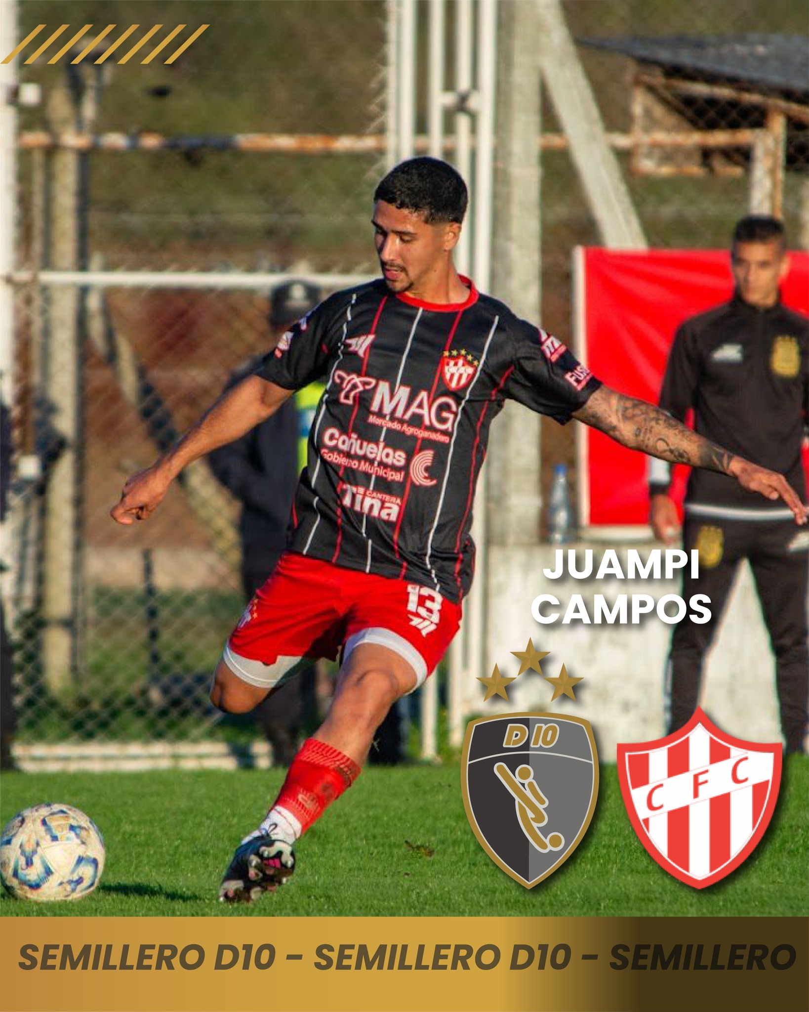 ?¡DEL #SEMILLEROD10 A LA GLORIA!⚽@juampi_camposs debutó en la Primera de @cfc1911?⭐
¡Felices por tu enorme presente, Juampi!✨
Lateral derecho de muy buena técnica y pasaje, actual D.T. de D10 F.C. y jugador del #SemilleroD1O durante al menos 3 años, debutó este finde en la 1ra. División del Club Cañuelas, en el triunfo versus Juventud Unida?
¡CON TODO @juampi_camposs! Acompañamos de cerca tu carrera profesional y celebramos tenerte en el #STAFFD10??
D10 Football Club
#MásQueFútbol
#d10fc #semilleroD10 #jugadoresprofesionales #cañuelas #clubcanuelas #semilleroargentina #futbolprofesional #masquefútbol #fútbol l #soccer #academiadefutbol #socceracademy #socceracademykids #socceracademyfc #d10football #d10footballclub #entrenamientoprofesional #afa #futboldeprimera #pilar #futbolpilar
@empanadas.morita @sportlyon_ind @lyonoficial.ok @360player @menottiescuela @paramedic.arg @coerverargentina @expimled
@telviso.ar @somos.imowi @ch1_sports @elparmegiano @cacmaterialeselectricos @gaseosasecco