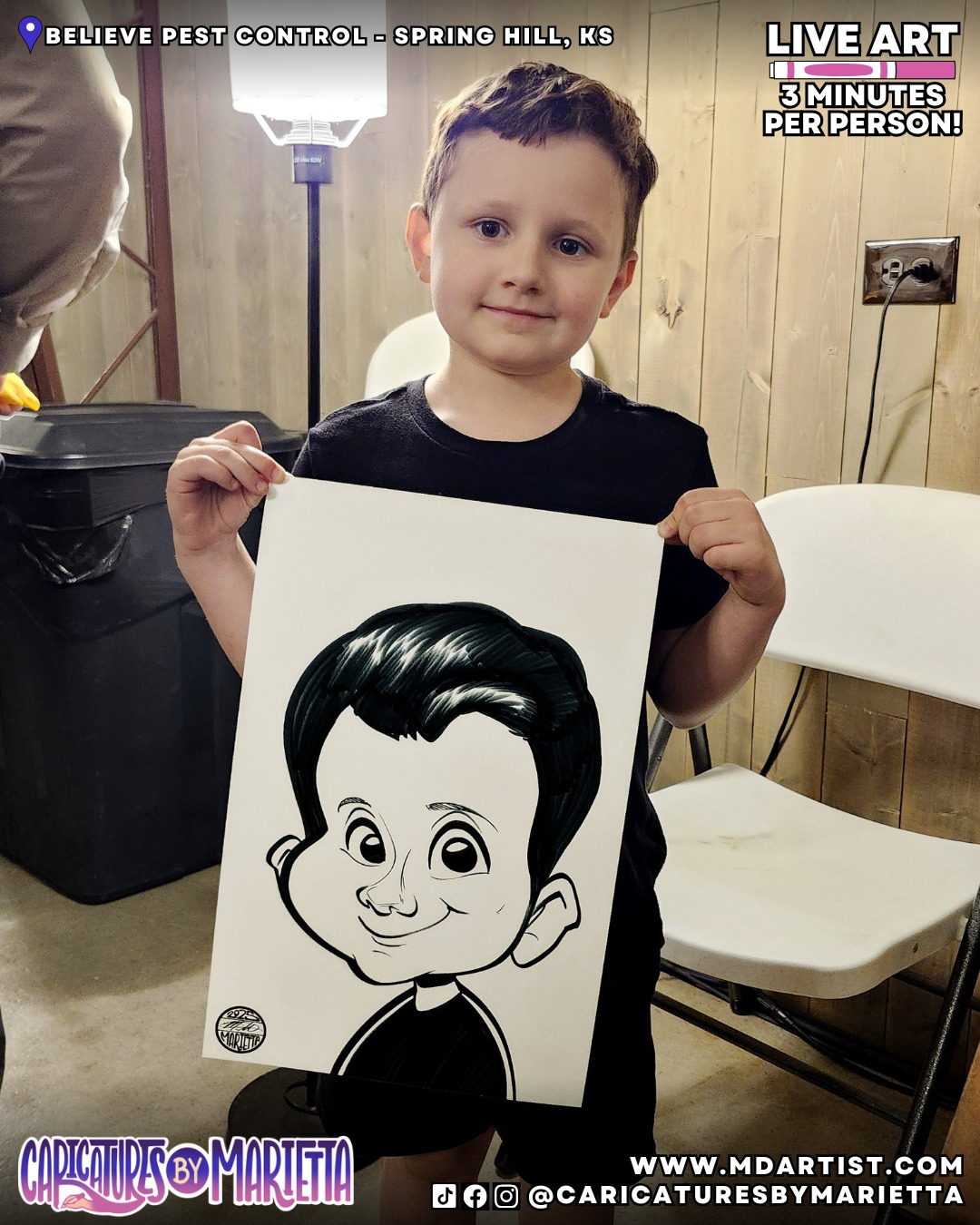 Things were 🐝 buzzing with fun 🐝at Believe Pest Control's customer appreciation dinner! I’ve had the joy of working with Jay and Rhonda a few times now, and let me tell you - it’s always just the bee's knees! 🍯 Thanks for letting me bee part of the swarm again, Jay and Rhonda! I absolutely loved drawing each and every one of your wonderful clients! ✨
#caricature #eventideas #kansascity #believepestcontrol #customerappreciation #beetheme #buzzingwithfun #evententertainment #quickcaricature #artistlife #funnyfaces #caricatureparty #caricatures #caricatureart #caricaturedrawing #caricatureartist #kcmo #kansascityartist #draweveryday #kansas #missouri #eventplanner #event #eventplanning #evententertainment #partyideas