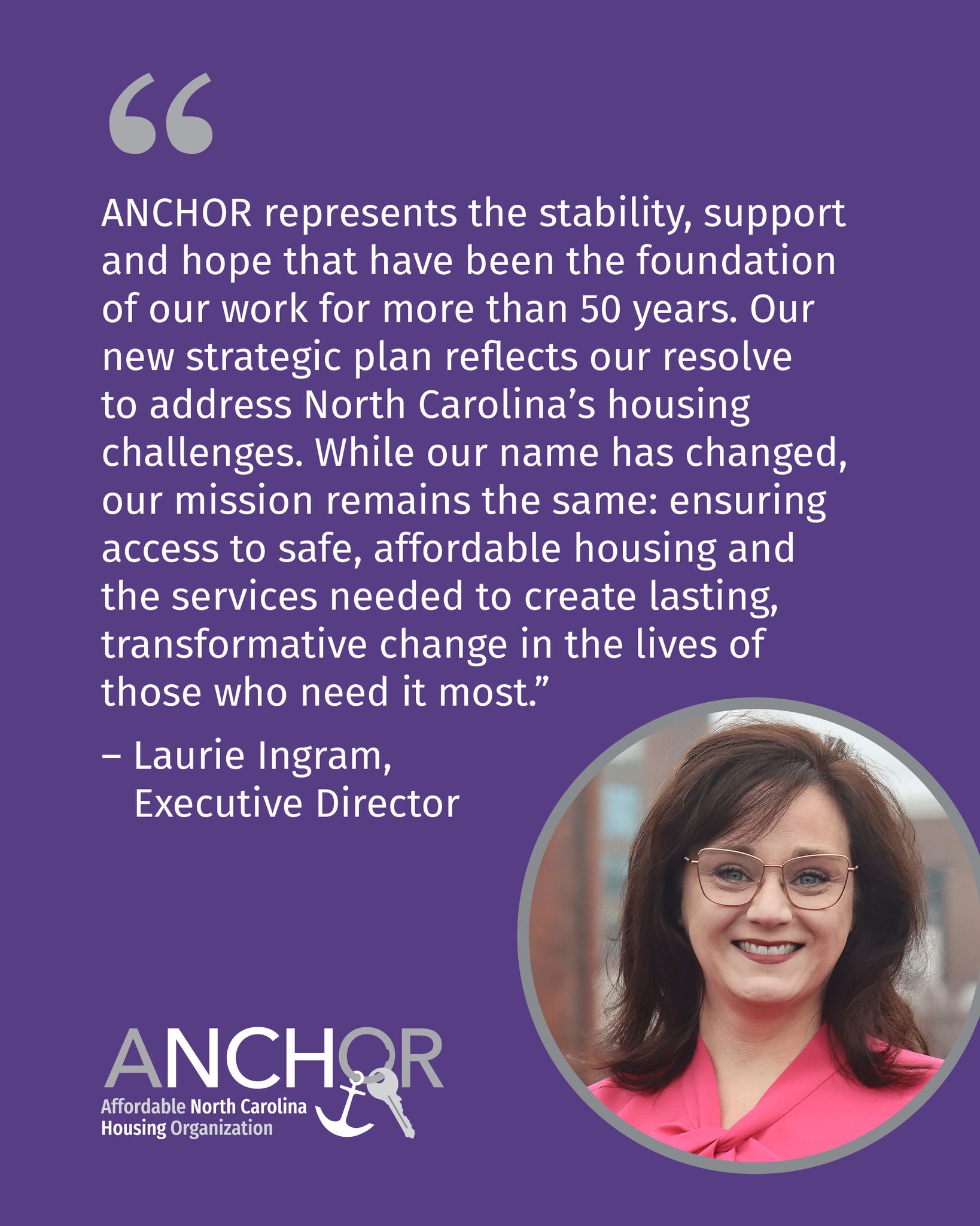 #TeamTuesday: Spotlight on Laurie Ingram, Executive Director of ANCHOR
As ANCHOR’s executive director, Laurie brings more than a decade of leadership in affordable housing and nonprofit management. Before joining ANCHOR in 2023, she led the Jackson Housing Commission and held key roles at Avalon Housing in Michigan. She holds an MBA from Walsh College and is known for building strong partnerships and driving innovation in housing solutions.
Earlier this year, she oversaw ANCHOR’s rebrand—celebrating more than 50 years of work while strengthening our commitment to expanding access to safe, affordable housing across North Carolina.
We’re proud to have Laurie guiding ANCHOR into the future. Learn more at anchornc.org.
#NonprofitLeadership
#AffordableHousing