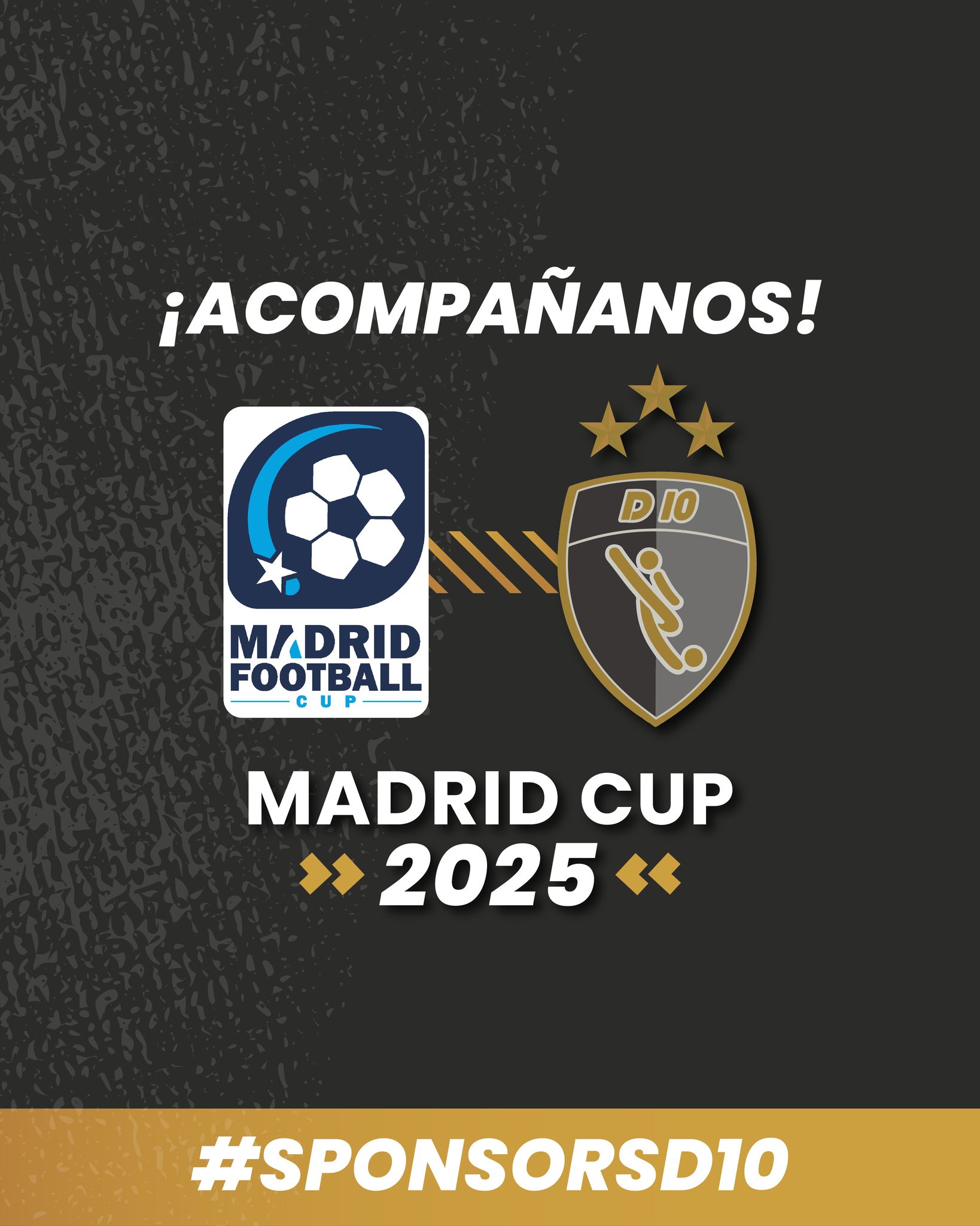 ?¡SUMATE COMO SPONSOR Y ACOMPAÑANOS A ??!?⚽
Nuestra participación en?@madridfootballcup durante septiembre 2025 es un hecho☑️ y esperamos contar con vos en este nuevo desafío?
Somos una institución deportiva comprometida con el desarrollo profesional de jugadores y la pasión por el fútbol. Contar con tu apoyo representa un impulso significativo para el logro de nuestros objetivos ? además de brindarte una excelente oportunidad de visibilidad y posicionamiento de marca, en este torneo internacional donde participan equipos de primer nivel?⭐?
Si buscás mayor reconocimiento para tu empresa y apoyar a nuestro Club⚽, tenemos distintas propuestas que se adaptan a tus posibilidades?
?Escribinos al 11 5700-9290 y te pasamos info.
D10 F.C.
#MásQueFútbol
#D10FC #sponsorsD10 #sponsors #sponsorsfutbol #madridfootballcup #torneofutbolinternacional #masquefutbol #futbol #futbolinfantil #soccer #futbolfemenino #futbolsenior #academiadefutbol #socceracademy #socceracademykids #socceracademyfc #d10football #d10footballclub #entrenamientoprofesional #afa #futboldeprimera #pilar #futbolpilar
@empanadas.morita @sportlyon_ind @lyonoficial.ok @360player @menottiescuela @paramedic.arg @coerverargentina @expimled
@telviso.ar @somos.imowi @ch1_sports @elparmegiano @cacmaterialeselectricos @gaseosasecco