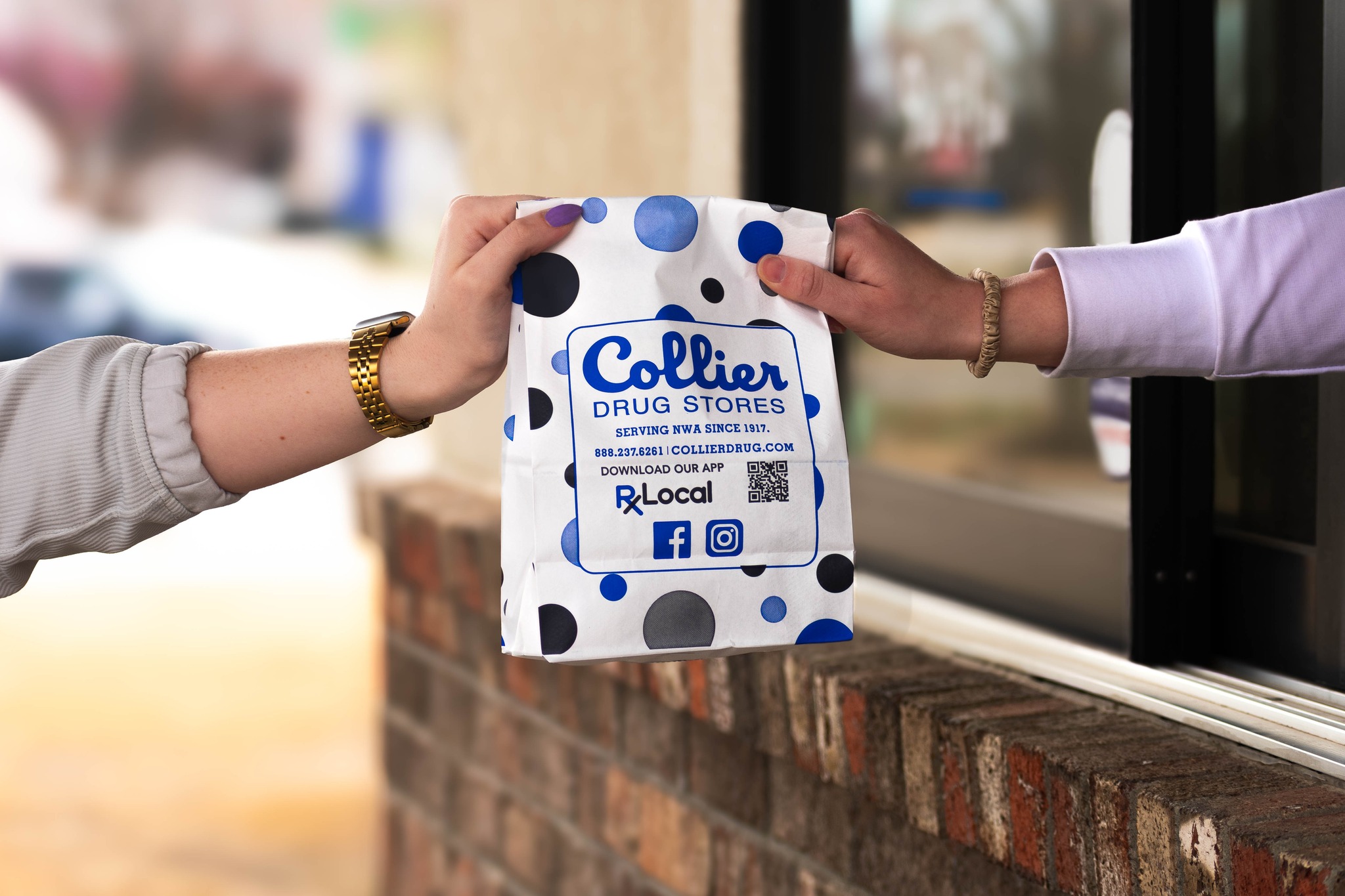 At Collier's, our top priority is delivering convenient and efficient care with a warm smile. We’re dedicated to providing personalized pharmacy services tailored just for you, which is why we’d be thrilled to become your pharmacy. With locations all throughout NWA - from Centerton to Elkins - we're always nearby when you need us. Switching to Collier's is simple and hassle-free! Just visit our website, click on the