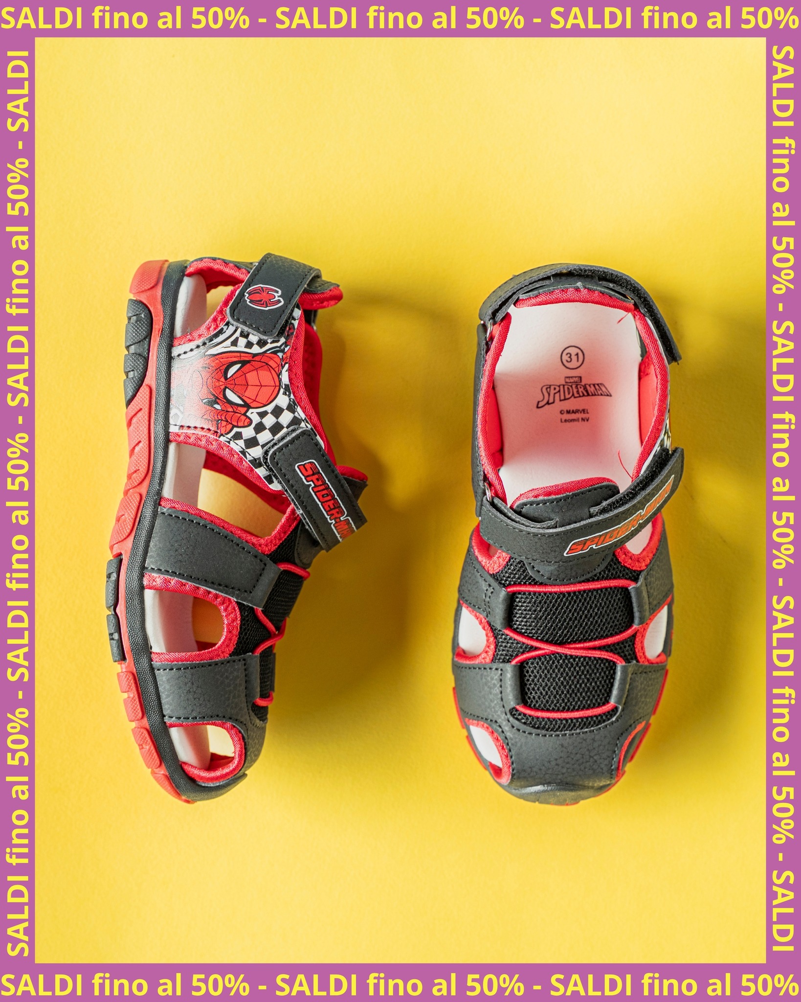 ?️ Pronti per l’avventura?
I sandali bimbo di Spiderman sono l’ideale per le giornate estive all’insegna del gioco e della fantasia!
E in negozio ti aspettano tante occasioni grazie ai saldi estivi! ☀️?
\#grismondicalzature #SpidermanShoes #sandaliBimbo #saldi2025 #scarpebambini #shoppingbergamo #bergamoshoes