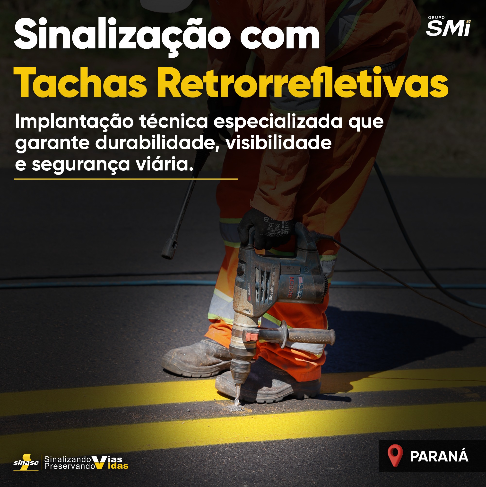 🔶 Instalação de tachas retrorrefletivas: mais segurança e visibilidade para condutores, especialmente em períodos noturnos ou com baixa luminosidade.
Essenciais para a organização do tráfego e a prevenção de acidentes.
#SinalizaçãoViária #TachasRetrorrefletivas #SegurançaNoTrânsito #InfraestruturaViária