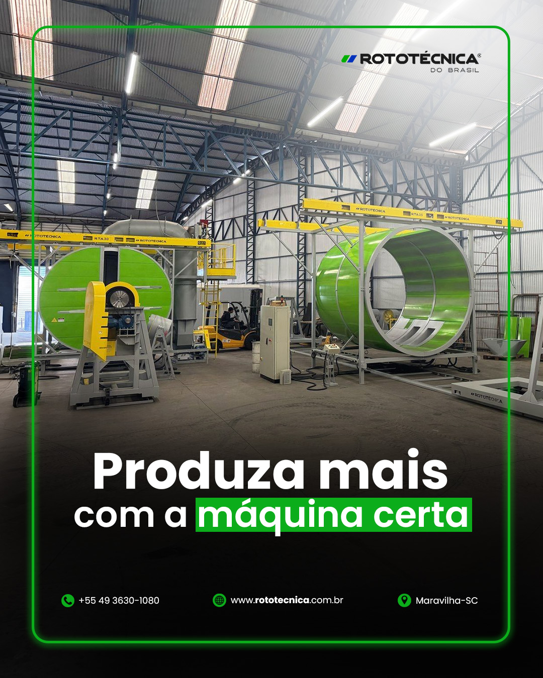 Produzir mais não é apenas uma meta, é uma necessidade. Porém com o equipamento errado, isso vira dor de cabeça... são ciclos demorados, paradas frequentes, desperdício de matéria-prima e peças fora de padrão 😟
Você não precisa conviver com esses gargalos, afinal a máquina certa muda tudo!
Na Rototécnica, desenvolvemos equipamentos que realmente acompanham o seu ritmo de produção, com robustez, eficiência e suporte direto de fábrica.
✅ Mais produtividade
✅ Mais controle
✅ Mais lucro no final do mês
Não adie o crescimento da sua empresa, fale com o nosso time de especialistas e descubra a máquina ideal para o seu negócio 🚀
#rotomoldagem #maquinasindustriais #tecnologiadeponta #aumentesuaprodução #rotomoldeo #machine #rototecnica