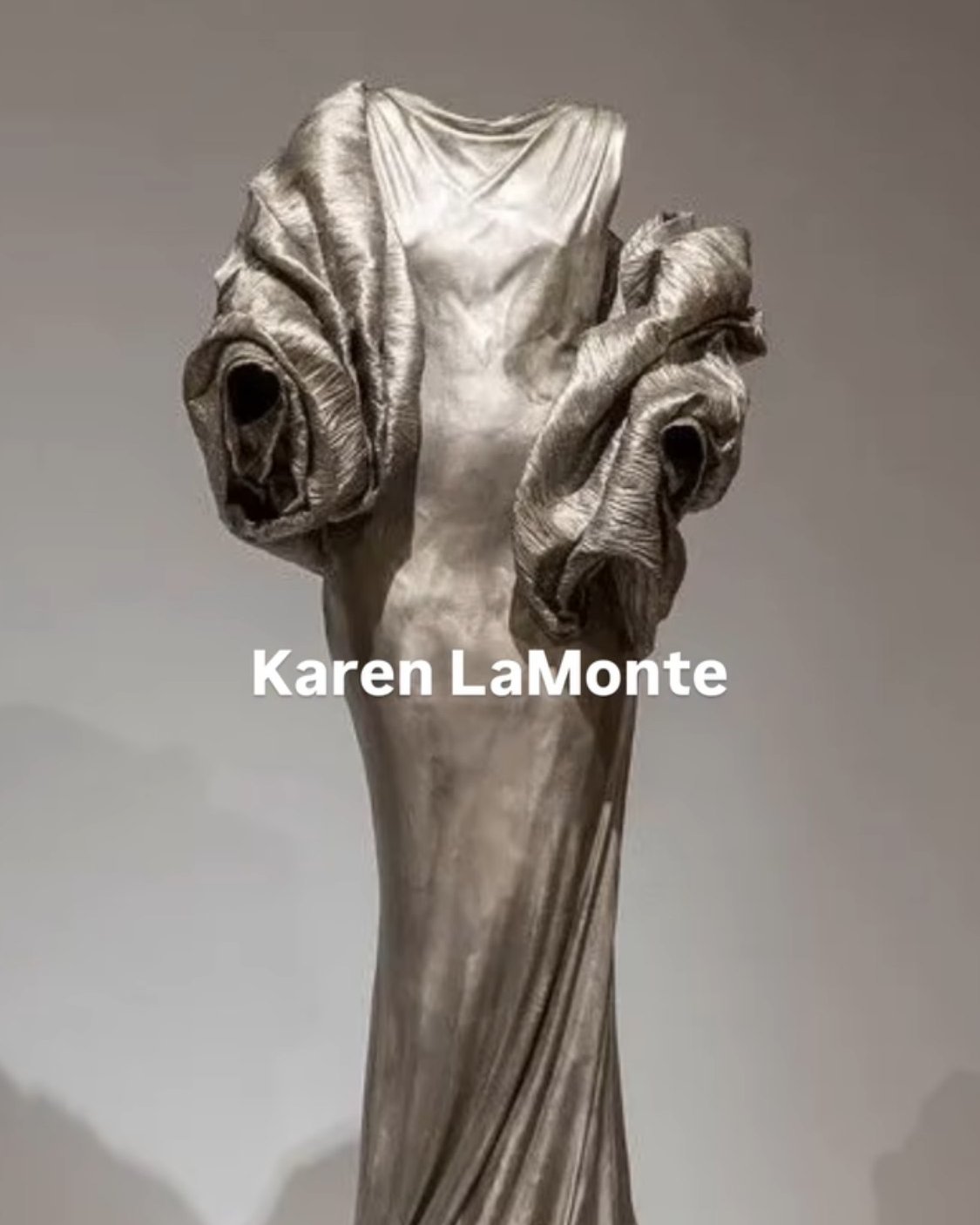 #Reposting with gratitude from @women_in_art__ and @anna_artgirl:
-----------
"Read these 👇🏼👇🏼👀 curious facts about why you should know about Karen LaMonte?
Karen LaMonte (born 1967, New York) is an American artist famous for her ghostly sculptures of clothing without bodies.
1. Her works appear as empty shells—dresses, kimonos, and evening gowns—crafted from glass, marble, metal, and ceramics.
2. Her breakthrough happened in the Czech Republic, where she learned traditional Czech glassmaking. She even lived in a glass factory for months to perfect her technique.
3. Her main theme explores presence and absence, especially of the female body, its perception, ideals, and invisibility.
4. Crafting a single glass dress can take up to 6 months, using the intricate lost-wax casting technique.
5. In her “Nocturnes” series, she was inspired not only by fashion but also by Debussy’s music.
6. Her Japanese kimono series stems from studying traditional Japanese aesthetics and philosophy in Kyoto.
7. Before working with glass, LaMonte started with performance art and installations — but she eventually became obsessed with the idea of materializing absence.
8. Each sculpture is life-sized and based on real women — but after taking body casts, she removes all traces of the body, leaving only the clothing behind.
9. One of her pieces weighs over 400 pounds — yet looks weightless.
10. A common theme in her interviews: she’s fascinated by how clothing expresses identity, gender, culture, and time, yet it’s often taken for granted."
--------
#femalesculptor
#womeninart #womansculptor
#artistlife #lifeinart