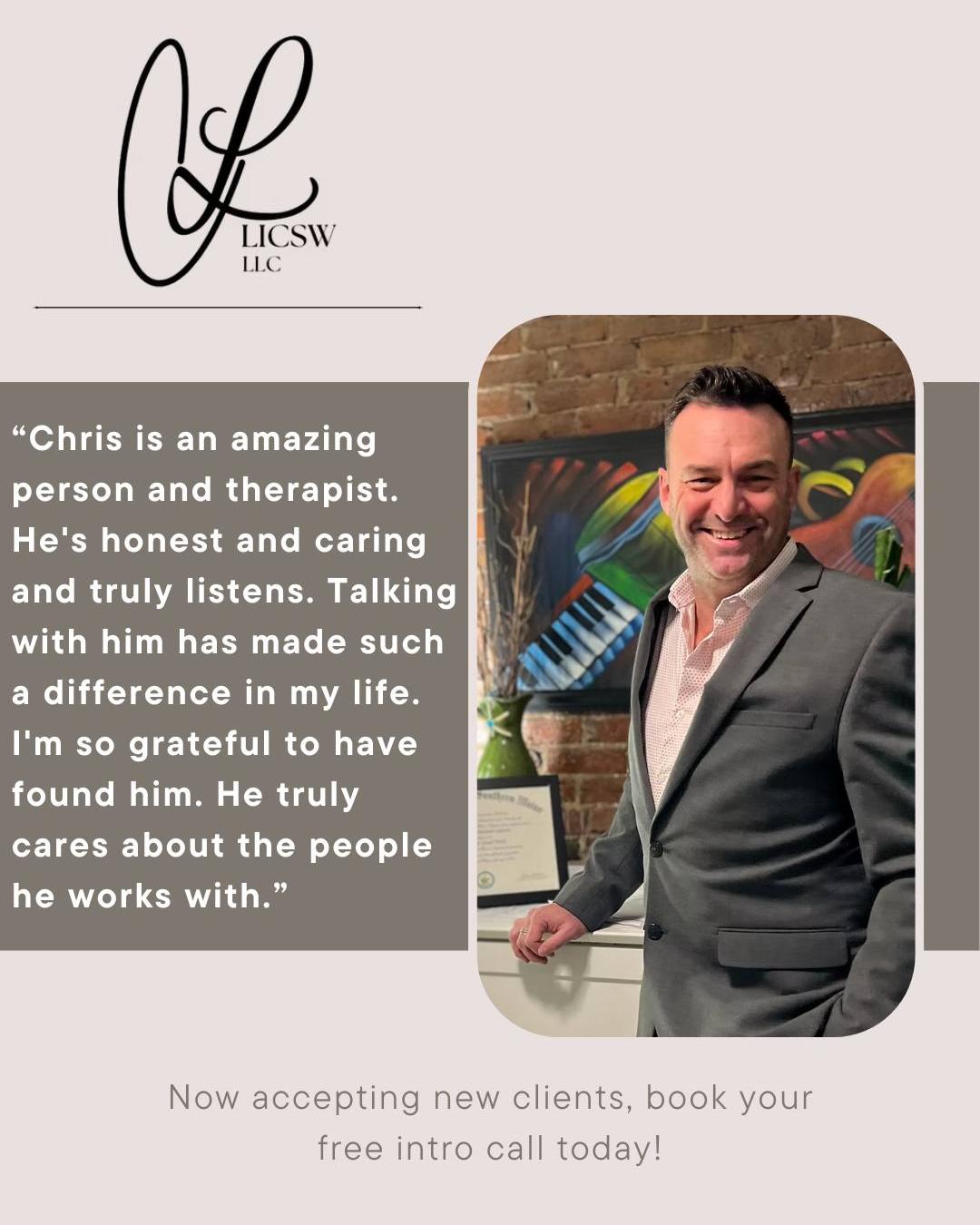 Honest. Caring. A great listener. We’re so grateful for these words from a client. 💬
Now accepting new clients! Book your free intro call today.
#TherapyWorks #MentalHealthSupport #EmotionalWellness #TherapyJourney #LicensedTherapist #ClientCare #HealingJourney #TherapyForAll #SelfGrowth #MentalHealthAwareness #CompassionateCare #WellnessSupport #TherapistLife #MentalHealthMatters #StartTheConversation #BostonTherapist #BostonWellness #MassachusettsTherapist #NewEnglandTherapist