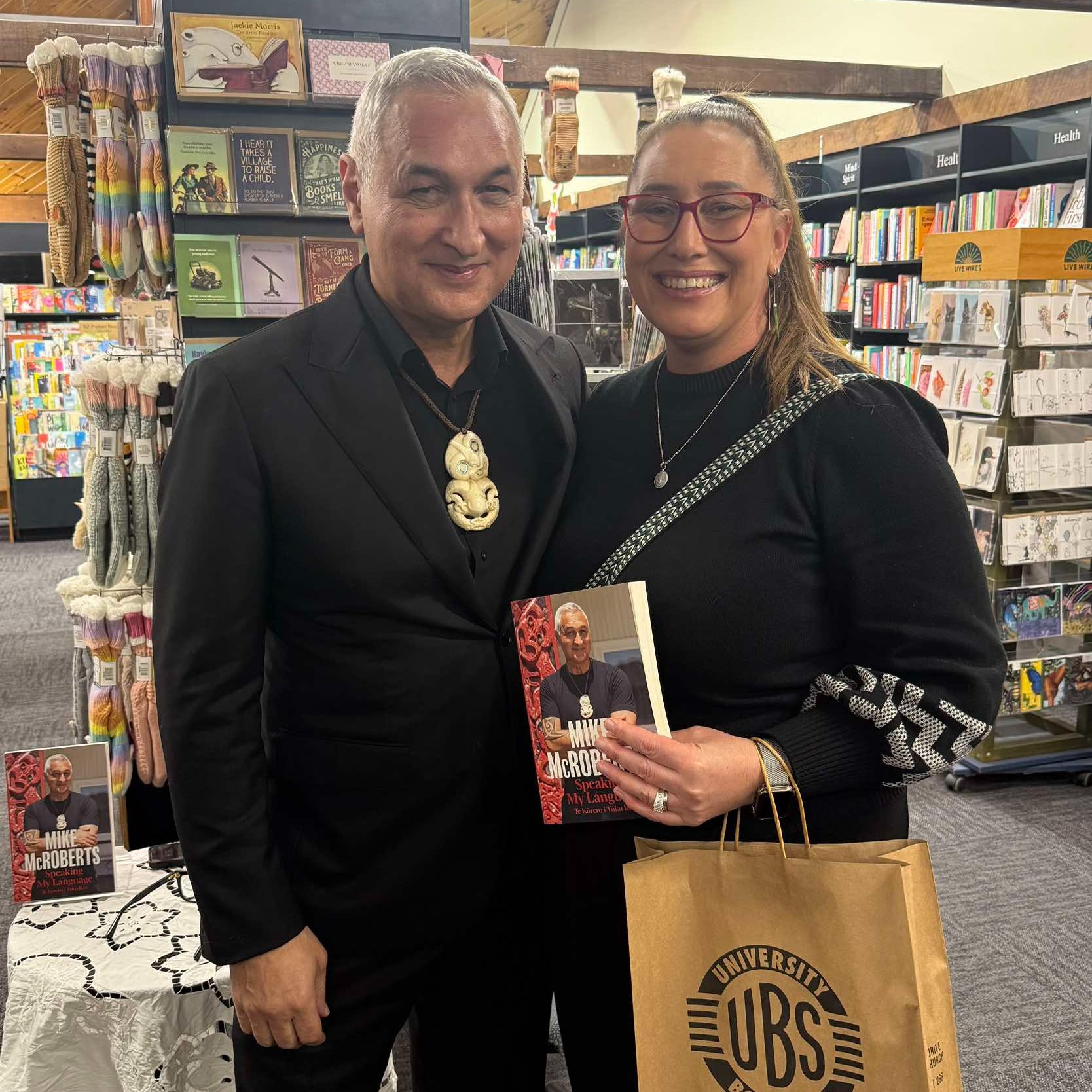 We are so excited to celebrate our hoa and respected journalist Mike McRoberts on the release of his new pukapuka Speaking My Language / Te Kōrero i Tōku Reo.
Mike’s courageous kōrero speaks to the power of reconnection, identity, and te reo Māori. We encourage our networks to grab a copy of his pukapuka and walk alongside his journey.
At the end of his book, Mike encourages organisations who are serious about growing their cultural capability to connect with our very own Janelle Riki-Waaka. To have her mahi and aroha recognised in this way is an incredibly honor.
Ngā mihi nui e Mike mō te tautoko me te whakanuia i a Janelle – ka aroha rawa atu.