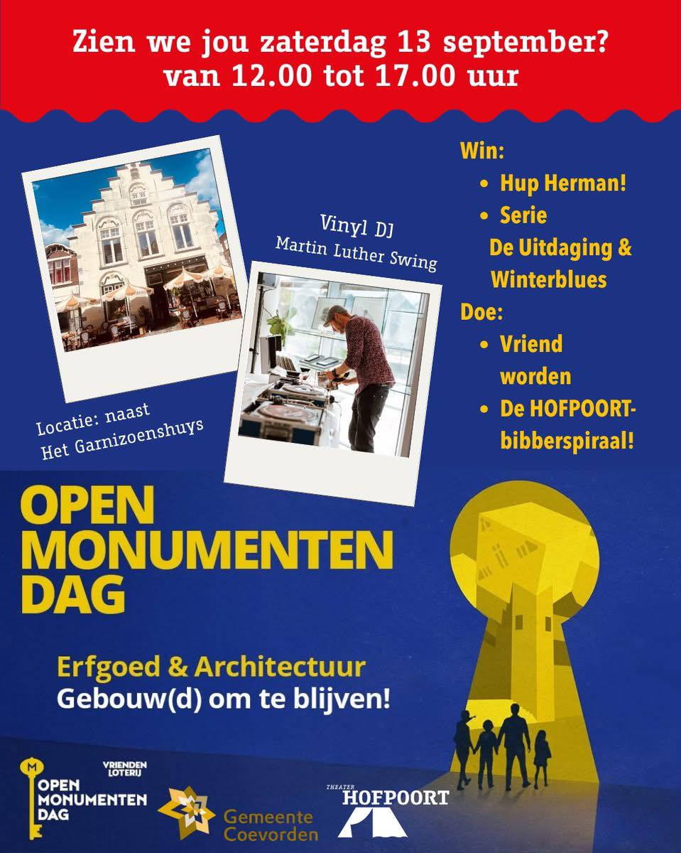 Wij stralen straks met onze kraam naast één van de mooiste monumenten van Coevorden: hetgarnizoenshuys! Kom jij gezellig langs?
We hebben leuke acties, een spannend spel en lekkere muziekjes ???
#openmonumentendag #coevorden