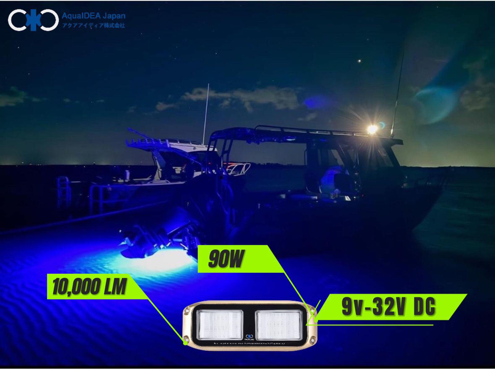 “Power Meets Performance”
The AquaIDEA JB90W, made in Japan, is an underwater light beast.
#boatlife⚓ #underwaterledlights #boats #boaters
