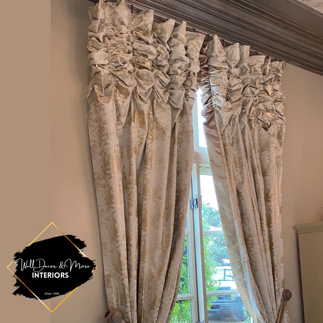 Pinch pleats not your thing? Let's explore all the looks we can create with drapery panels. Come into the showroom to see all of the fabrics, trim, curtain rods and accessories we have to create the perfect look for your windows.
Pinch pleats not your thing? Let's explore all the looks we can create with drapery panels.