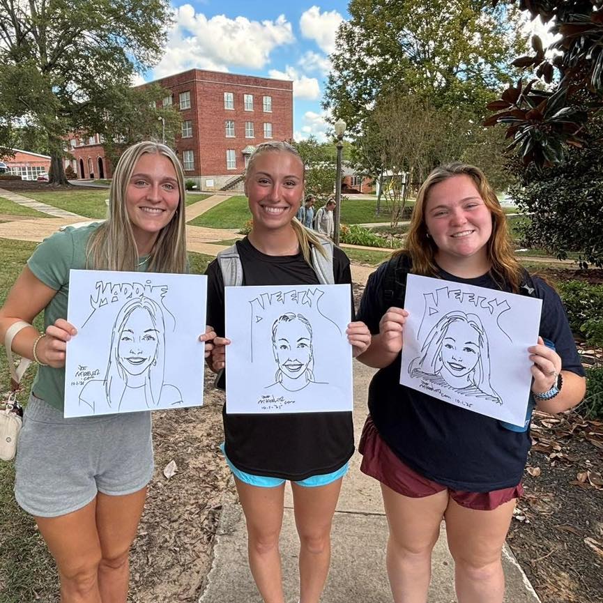 Today in Chapel, the BMCU family was encouraged by guest speaker Joe McKeever, pastor, artist, and storyteller.
He reminded us that every person is uniquely created by God, that a smile can change everything, and that true worth is found beyond appearance.
Thank you, Pastor McKeever, for sharing truth with us and for sketching many smiles on campus today!
#TopperFamily