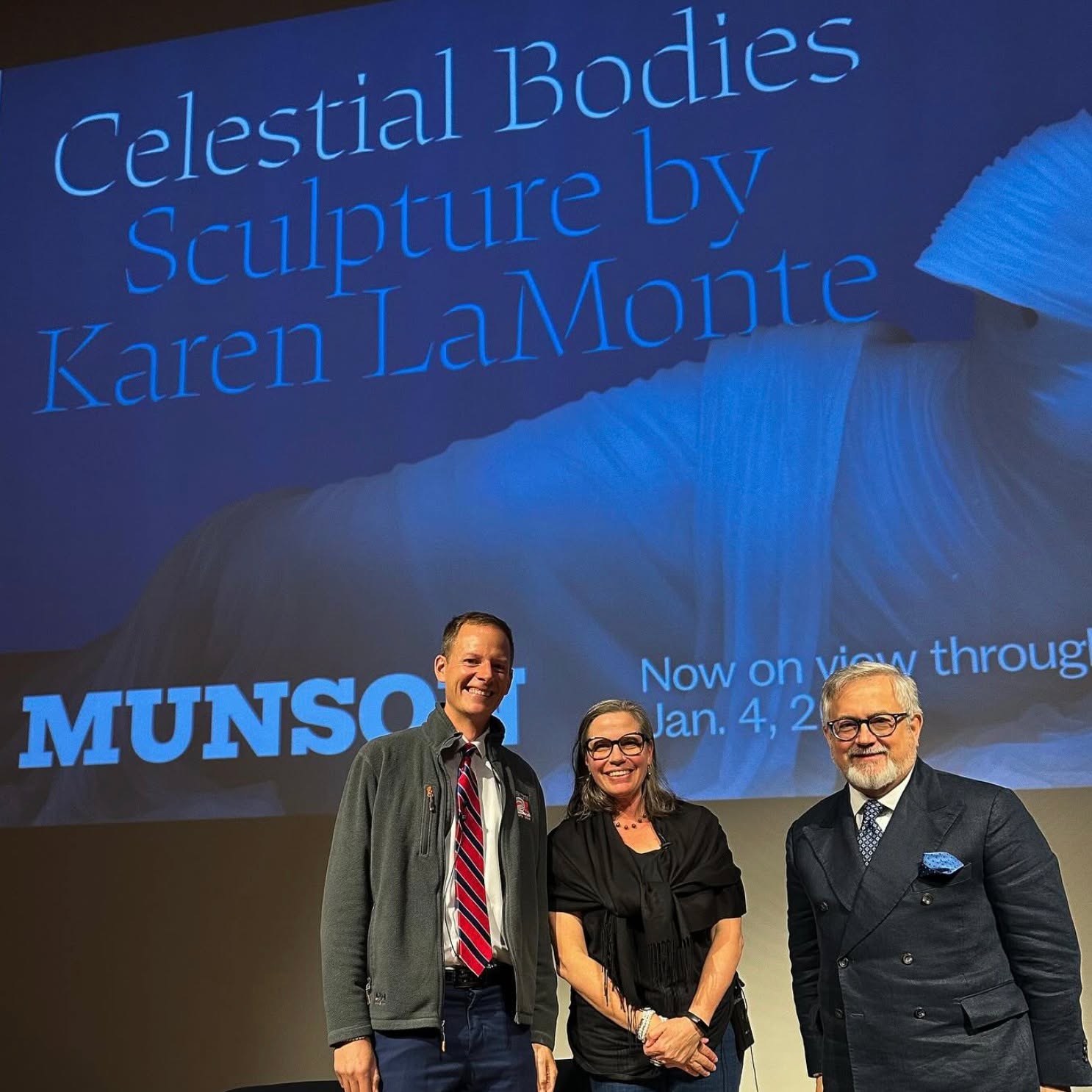 Had a great conversation in June with @munsonutica Museum Director Stephen Harrison about the "Celestial Bodies" exhibition. (Watch the event ➡️ bit.ly/CelestialBodies_ArtistTalk)
And on October 8, it was wonderful to reconnect for a Munson Museum "Cloud Conversation"! #Reposting from the museum:
-----------
"This evening’s Cloud Conversations brought together artist Karen LaMonte and WKTV Chief Meteorologist Bill Kardas for an engaging discussion on the intersection of art and science, moderated by Munson Museum Director, Stephen Harrison.
Through the lens of weather and the ever-changing sky, they explored how observation, interpretation, and imagination connect their fields and inspire new ways of seeing.
⛅️ Thanks to all who attended this evening!"
-----------
#cloudsculpture #cloudart
#celestialbodies
#munsonmuseumofart
#femalesculptor
#womeninart #womansculptor
#artistlife #lifeinart