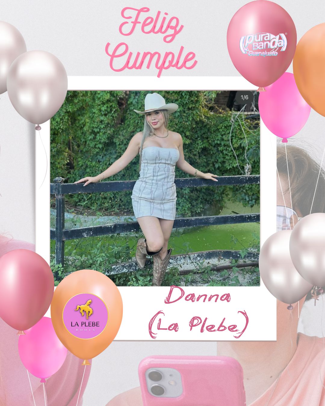 #HBD De parte de todo el equipo de #PuraBandaGuanajuato queremos mandar una felicitación a Danna #LaPlebeBoots que venga un año super fregón 👢 "Los prohibidos Plebe, Los prohibidos" 💃