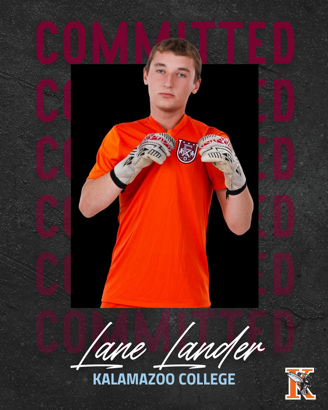 COMMITTED...Congratulations to Lane Lander on his commitment to Kalamazoo College! ?
