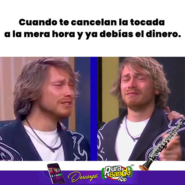 Nooooooooooo 😭😭😭
Descarga la App Pura Banda https://www.purabandamx.com/nuevaapp