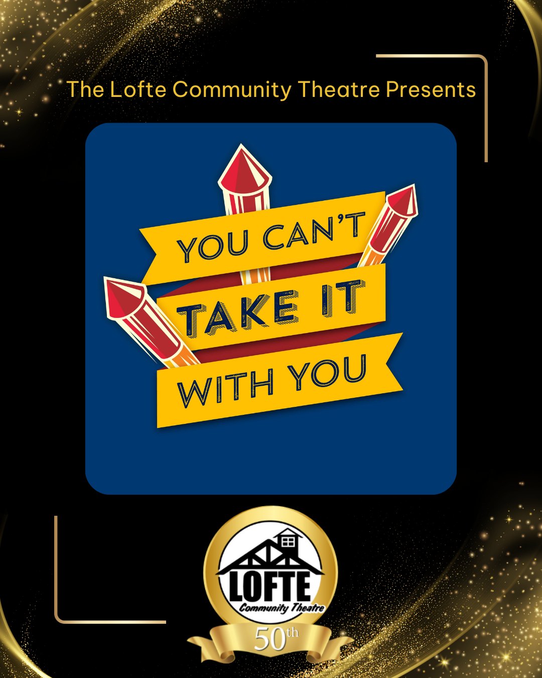 Every day from now through New Year's Eve, we'll be sharing a bit more information about each of our shows in our 50th season!
The first show of 2026 is You Can't Take It With You by Moss Hart and George S. Kaufman
Performances are March 20, 21, 22, 26, 27, 28, & 29
The family of Martin Vanderhof lives just around the corner from Columbia University. Grandpa, as Martin is more commonly known, is the head of a large and extended family of charming eccentrics. When his granddaughter Alice falls for her boss, Tony, a handsome scion of Wall Street, she fears that their two families – so unlike in manner, politics, and finances – will never come together. But why be obsessed by money? After all, you can’t take it with you!
This show was one of the most popular plays of its time, winning the 1937 Pulitzer Prize for Drama and an Academy Award for its 1939 film adaptation.
The Lofte performed this production twice before. During the most recent production (which was back in the "old barn" in 2004) one performance had to be cut short due to tornado warnings. While no damage was done in our area, there was severe damage done elsewhere. Here's hoping we have better weather this time around!
Shows start at 7:00 on Thursdays, Fridays, and Saturdays, and 2:00 on Sundays. We have already had auditions for this show. Season tickets are still available at lofte.org/tickets - get yours now to see this show and the other 5 spectacular productions we have planned for our 50th season in 2026!
.
.
.
.
.
#Lofte #TheLofte #BornInABarn #LofteTheater #CommunityTheater #CommunityTheatre #Volunteer #Nebraska #CassCounty #Lincoln #Omaha #WeepingWater #Manley #theatre #theater #live #livetheater #livetheatre #localtheater #localtheatre #youcanttakeitwithyou #seasontickets