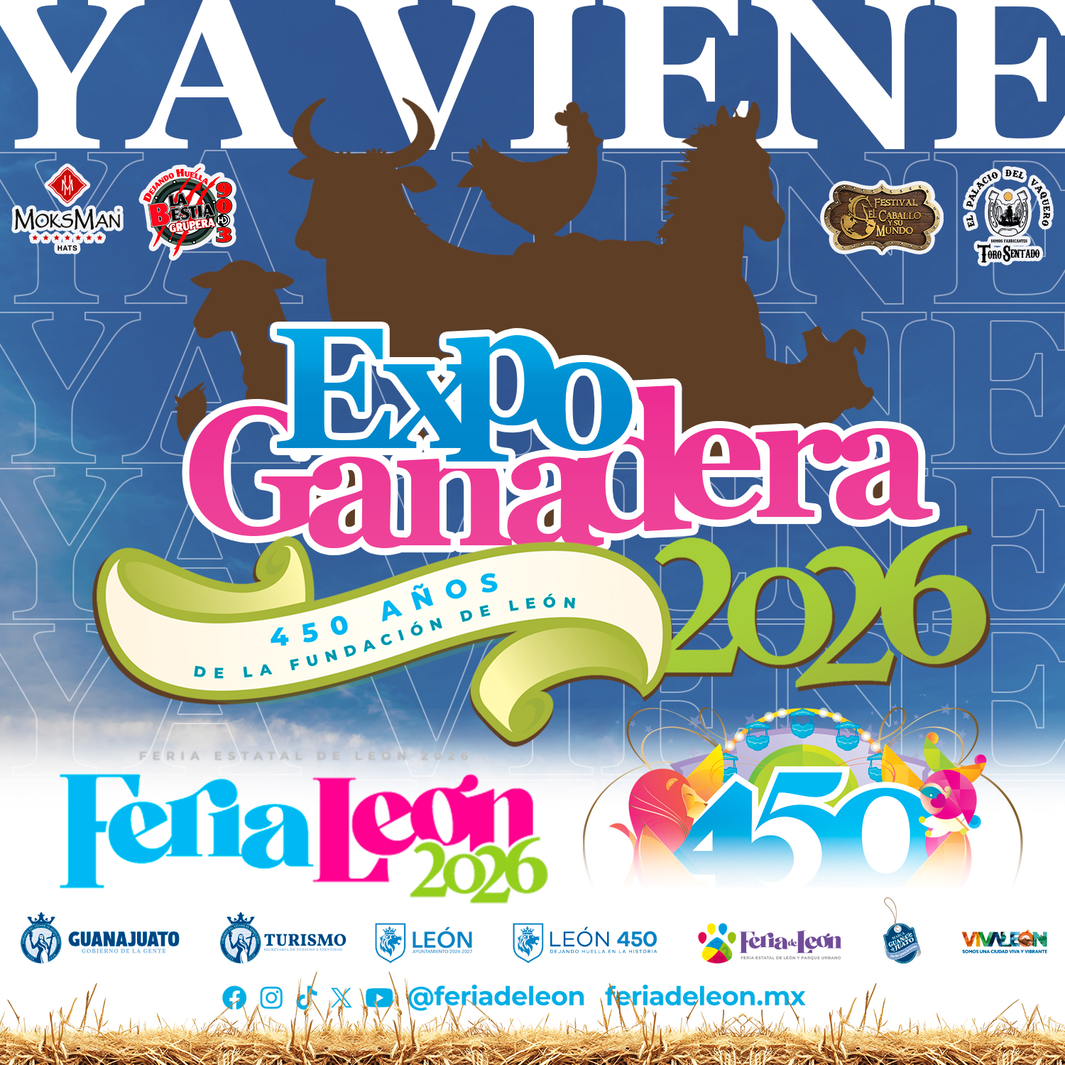 Esta edición de la Feria León 2026, también tendrá grandes eventos en EXPO GANADERA!