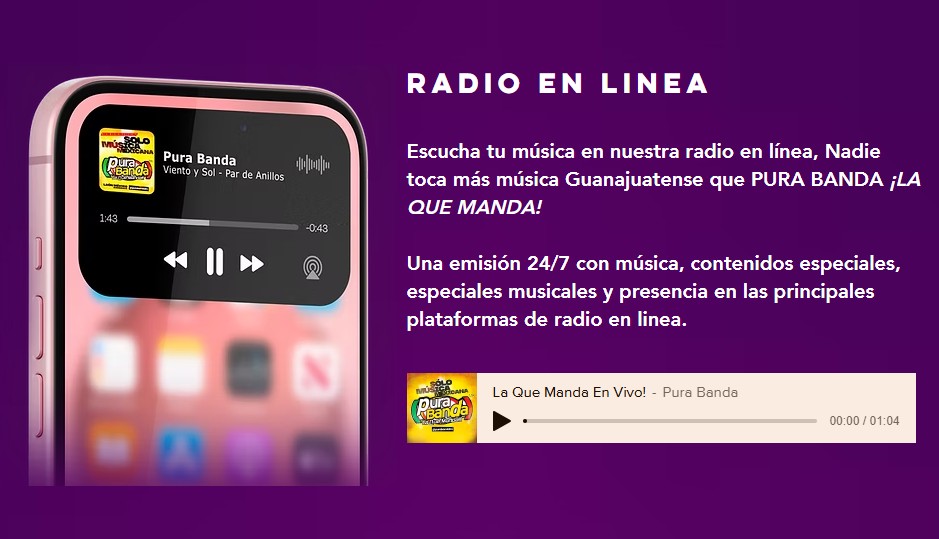 Descarga la app Pura Banda 📲 y escucha la radio en línea que más música guanajuatense toca en todo el mundo 🎧
Descargar aquí 👉 purabandamx.com/aplicacion