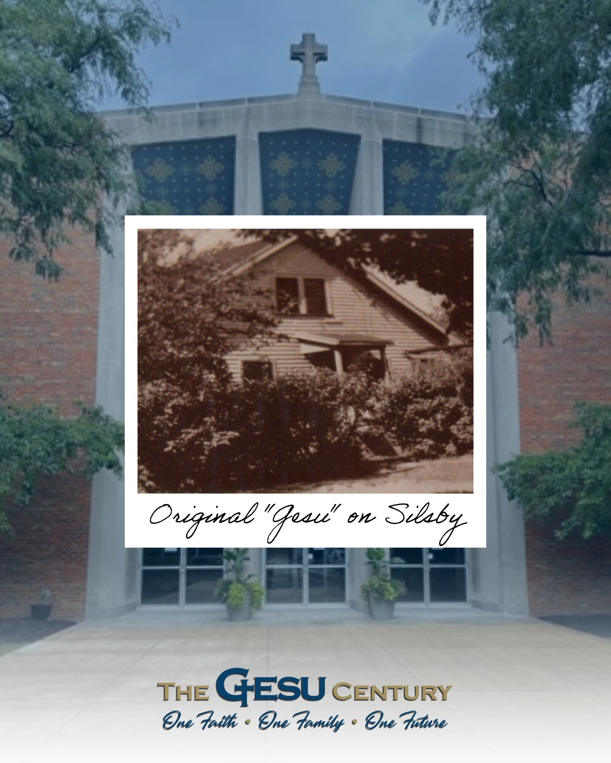 Happy New Year! On this first day of our centennial year, we are looking back to the humble beginnings of our parish when Mass and classes took place in a home on Silsby Road. We've grow since those days but kept the faith, mission, and community at the heart of all we do!