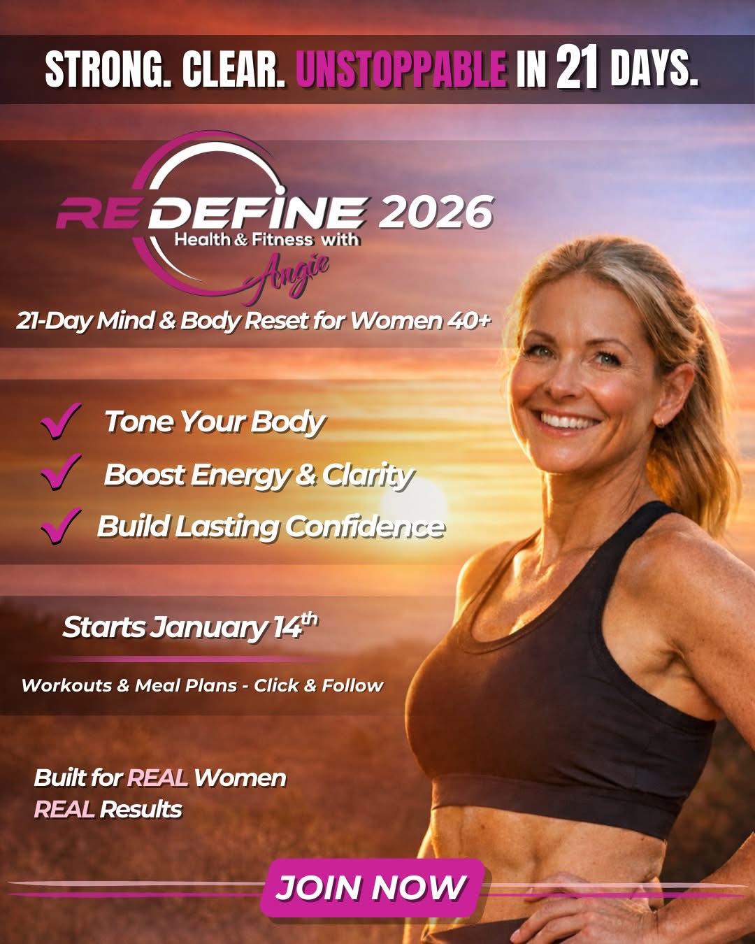 Atten Ladies 💃
If you’re a woman over 40 and you’re tired of feeling like a stranger in your own mind and body…
This 21-day reset is your way back.
Not another challenge.
Not another “start over Monday.”
This is your comeback — with clarity, structure, and support.
Over 21 days, you’ll:
✅ Feel stronger in your body
✅ Think clearly again
✅ Walk into rooms with confidence
✅ And finally stop wondering, “Is this just how I’m going to feel now?”
This reset was created for you — to work with your life, your hormones, and your season.
No extreme workouts.
No guessing.
No more doing it alone.
🔎 What’s Included:
• 💪 At-home workouts (for all levels)
• 🧠 Mindset coaching
• 🍽️ Optional nutrition add-on
• 📅 Simple daily structure
• 👯♀️ Supportive community of like-minded women
Starts January 14 – February 3
💌 PM me the word RESET to grab your spot.
Let’s do this — for you.