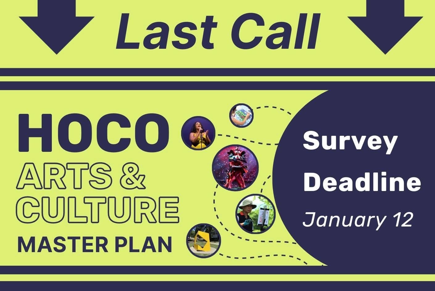 🎨 Last Call for the HoCo Arts & Culture Master Plan Survey!
https://www.surveymonkey.com/r/HKZ63Y9
Artists, creatives, and arts supporters—share your voice and help shape how Howard County supports creativity for years to come. Join 500+ community members who’ve already participated!
#HowardCounty #HoCoArts #ArtsAndCulture #CreativeCommunity #ArtistsOfHoCo #SupportTheArts
