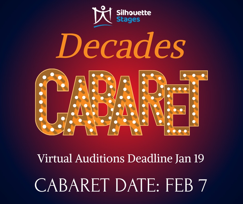 You've heard about Taylor Swift's Eras, but you've never experienced Silhouette Stages Decades- yet! We are looking for artists to perform songs, dances, any acts made popular through the 70s, 80s, 90s, and 2000s. We've extended our deadline for virtual auditions to January 19! Find the audition link in our bio.