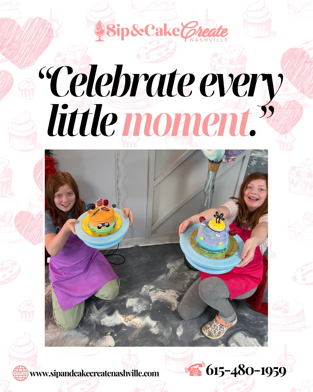 Celebrate every little moment with Sip & Cake Create Nashville, where joy is mixed into every bite and creativity is always on the menu.
From casual catch-ups to special celebrations, we turn simple gatherings into sweet memories worth savoring. Laugh, sip, decorate, and indulge in a cozy space designed for connection and fun.
Because lifeโs best moments arenโt always bigโtheyโre the small, sweet ones shared together over cake, smiles, and unforgettable vibes.
.
.
๐ณ๐๐๐๐ ๐ด๐๐๐ ๐๐ป ๐ณ๐๐๐ ๐๐ ๐๐๐ ๐ฉ๐๐๐
๐ญ๐๐๐๐๐ ๐๐ ๐๐ป @sipandcakecreatenashville
.
.
#sipandcakecreatenashville #CakeArt #CakeDesign #CreativeBaking #CakeDecoratingFun #BakeAndCreate #EdibleArt #CakeTime #BakersOfInstagram #NashvilleEvents #SweetCreations #CakeStudio #CreateAndCelebrate #CustomCakes #CakeInspiration #SweetMoments #BakingExperience #CakeDecorators #FunWithFrosting #YourCakeYourArt