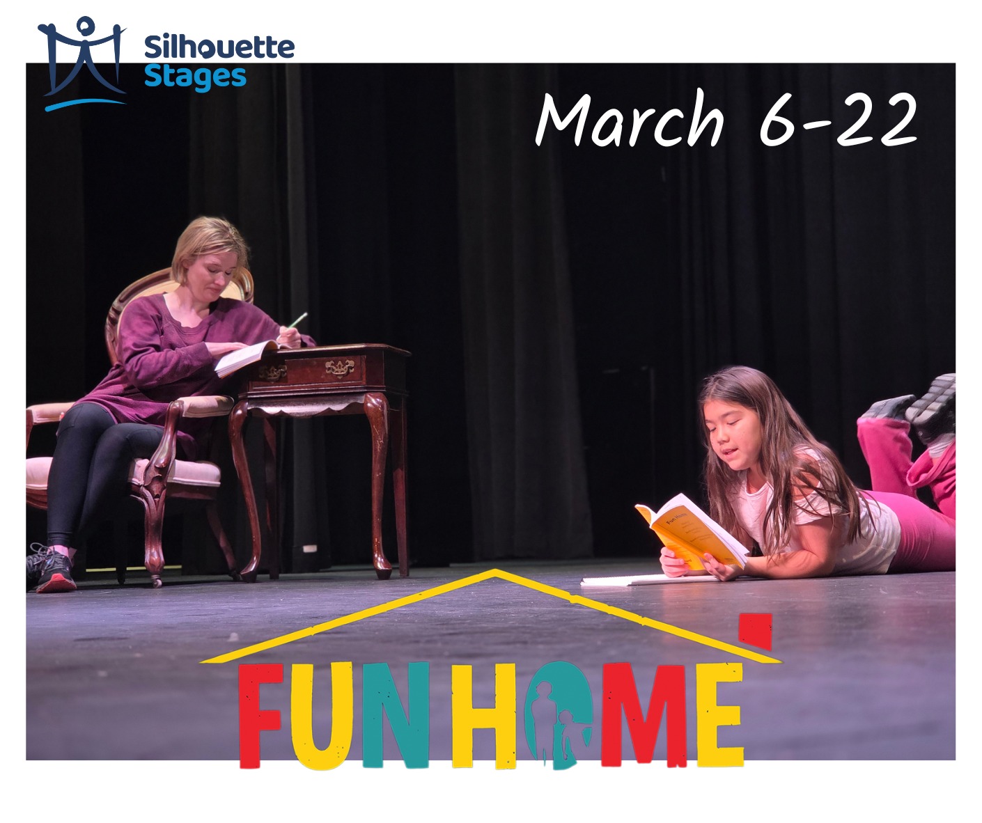 Rehearsals for Fun Home are underway and we can’t wait to share this story with you! Our cast sounds amazing and the set is starting to take shape. You really won't want to miss this incredibly moving production.
🗓️ Opening Night: March 6
🎫 Tickets: www.SilhouetteStages.com