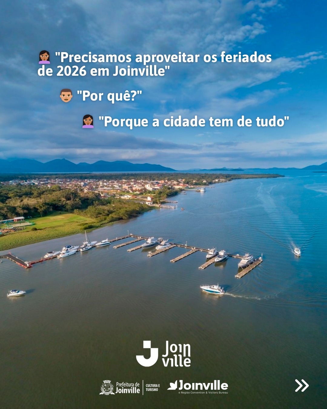 Você merece aproveitar os feriados de 2026 em um destino completo como Joinville. A nossa cidade oferece desde muita aventura na área rural até atividades mais tranquilas, como um passeio por espaços culturais no centro.
? Arraste para o lado e veja motivos para visitar Joinville!
Saiba mais no site: visitejoinville.com.br
#VisiteJoinville #Joinville #TurismoJoinville #CidadedeJoinville #CidadedeExperiencia #MinhaJoinville
