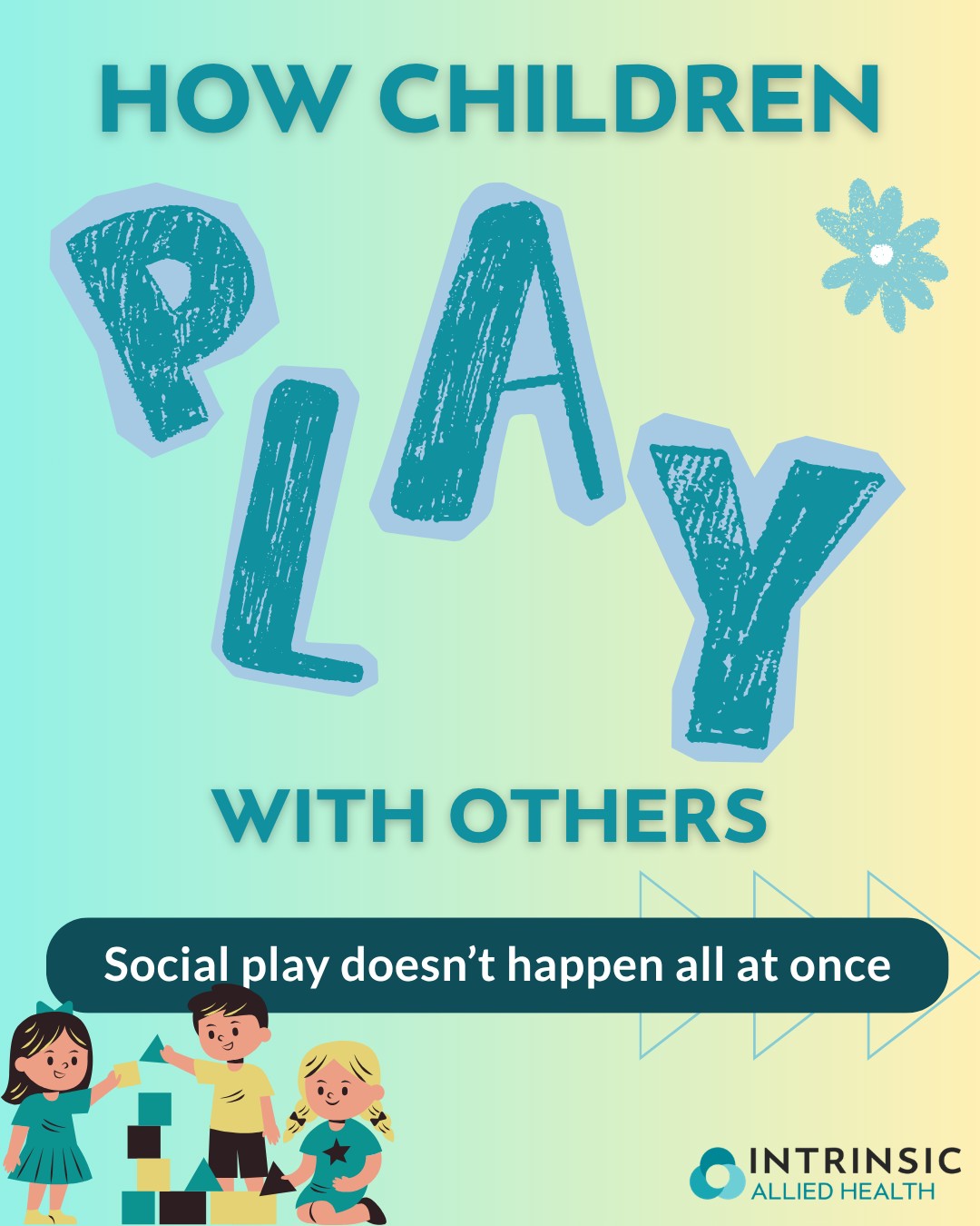 Not all children play the same way… and that’s okay.
Before children learn to truly play with others, they move through a series of stages, from playing alone, to watching, to playing side by side, and eventually working together.
You might notice your child:
• prefers to play on their own
• watches others but doesn’t join in
• plays next to other children, not with them
• finds group play overwhelming
These are all part of development.
But if play is feeling tricky or stressful for your child, it might mean they need a bit more support building those skills.
With the right support, play can become something your child feels confident and comfortable in.
#childdevelopment #parentingtips #earlychildhood #playbasedlearning #raisingkids #mumsofinstagram #dadsofinstagram #toddlerlife #kidsdevelopment #australianparents