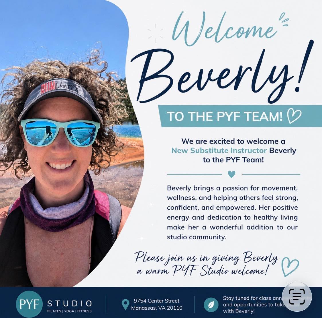 Welcome our new Sub Instructor Beverly! You will see her this Friday, June 5th 6, 7 & 8 am!! ❤️??