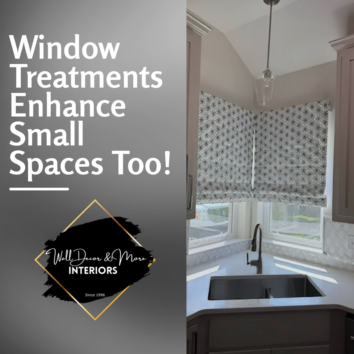 Whether your window is a focal point of a room or in a small nook, window treatments will enhance it. We work with you to find the best window treatments for your space.