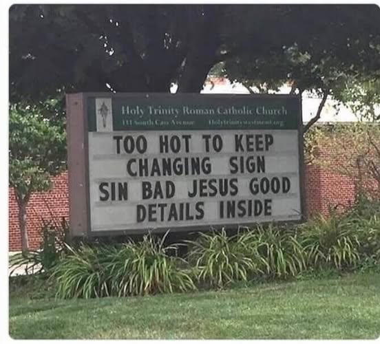 This message brought to you by the Heat Advisory. ?οΈ
Happy Funny Friday!!!! We can't wait to see you at Mass. It's cool there, in more ways than one!! ?βοΈ
