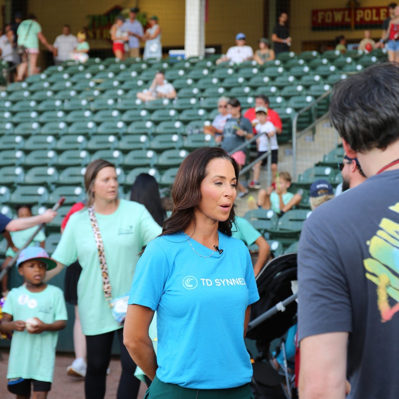 Some ACH photos from the TD Synnex Share the Magic Greenville agic @tdsynnexsharethemagicgvl are the Magic Greenville Day at the @greenvilledrive The Greenville Drive , Courtesy of Hughes Agency Thank you for celebrating our families. 3 of 4