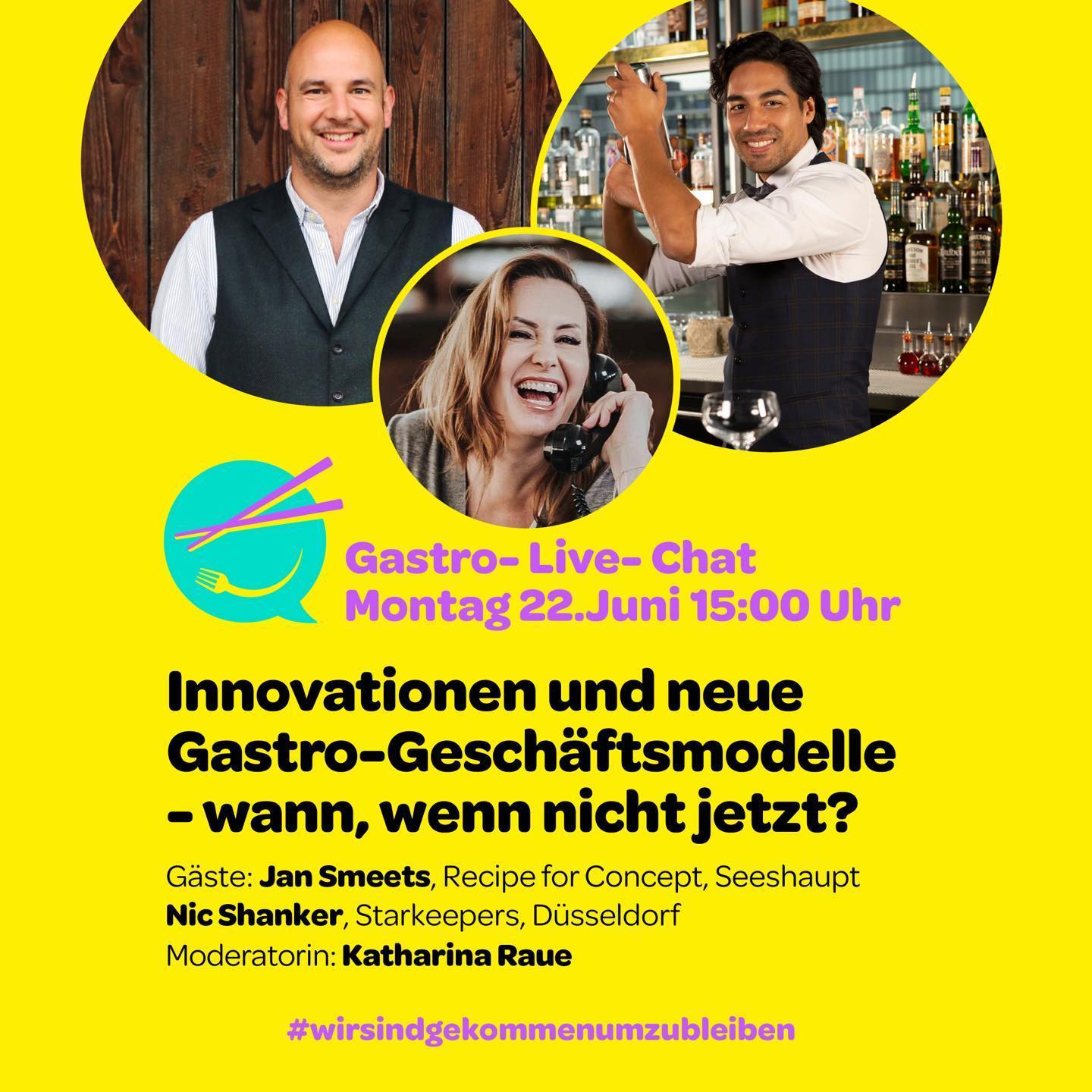 Die #Covid19-Krise hat das klassische #Gastronomie-Geschäft stark eingeschränkt. Doch was tun, wenn der Laden nicht mehr so gut läuft wie früher? Sei kreativ und erfinde dich und dein Geschäft neu! Über Herausforderungen und Chancen spreche ich im nächsten Gastro-Live-Chat mit Nic Shanker/Jan Smeets zum Thema „Innovationen und neue Gastro-Geschäftsmodelle - wann, wenn nicht jetzt?“
Seid dabei unter www.wirsindgekommenumzubleiben.de oder www.facebook.com/rollingpin.co
#WirSindGekommenUmZuBleiben
#wirsindbereit
#restartGastro
#recipeforconcept
#fcsi