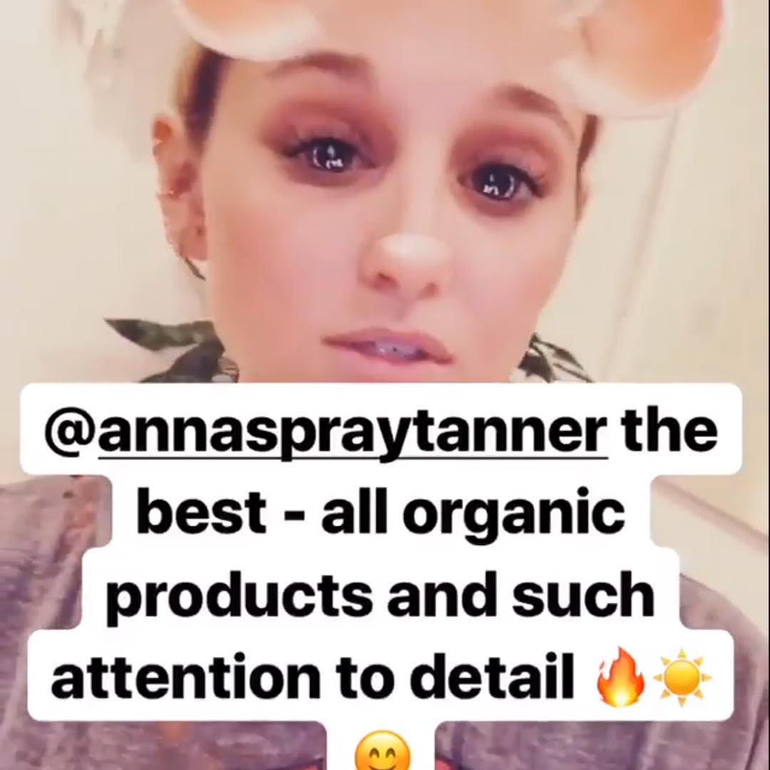 Thank you Danielle for all the social media support!!@weworewhat #bestspraytan #summerglow #getyourtanon #annathespraytanner